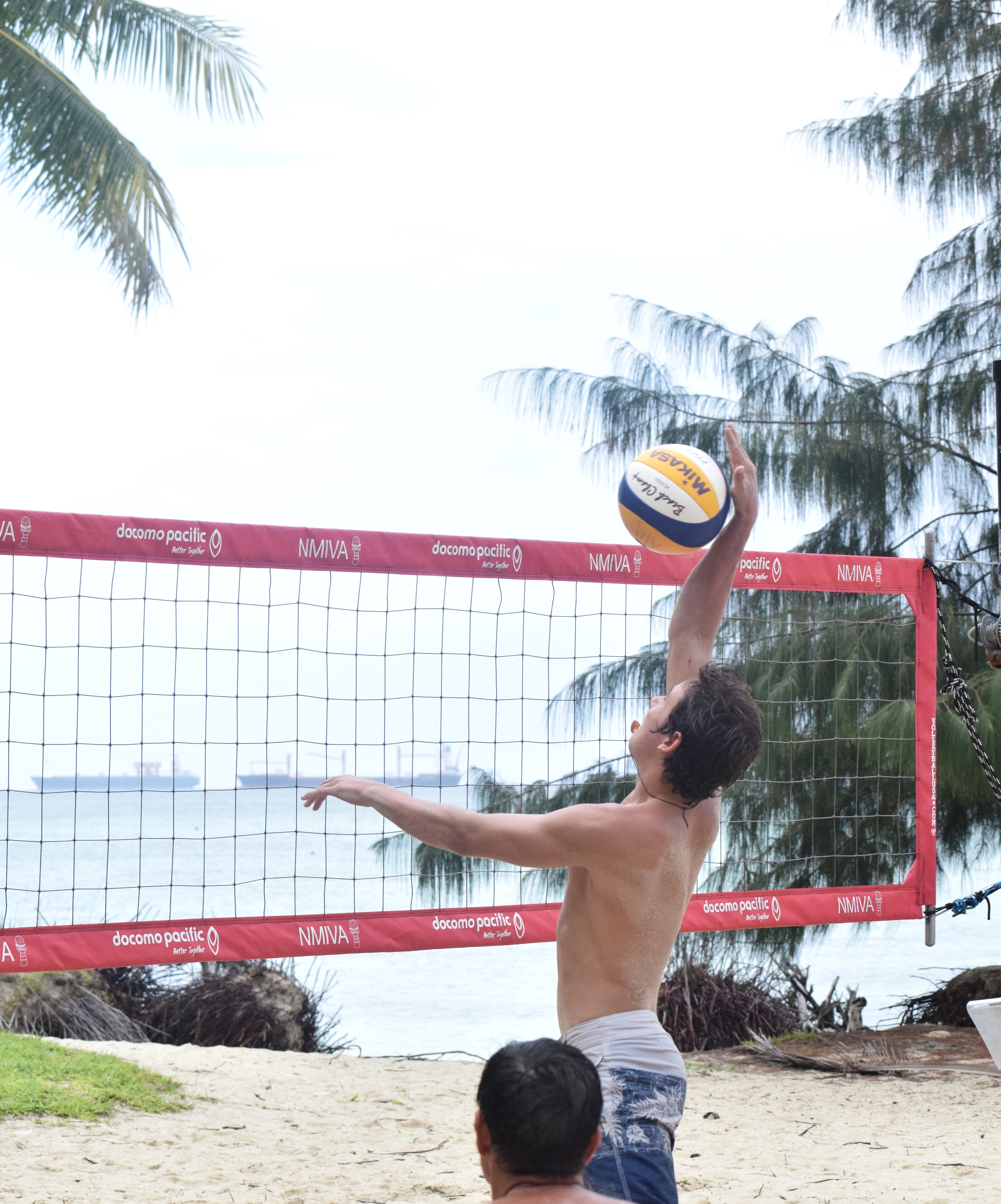 Dylan Mister hits a spike.