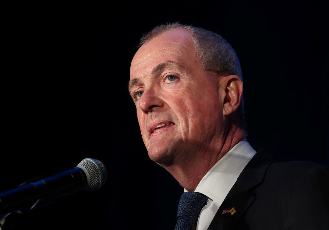 New Jersey Gov. Phil Murphy addresses supporters at an election night event in Asbury Park, New Jersey on Nov. 3, 2021.