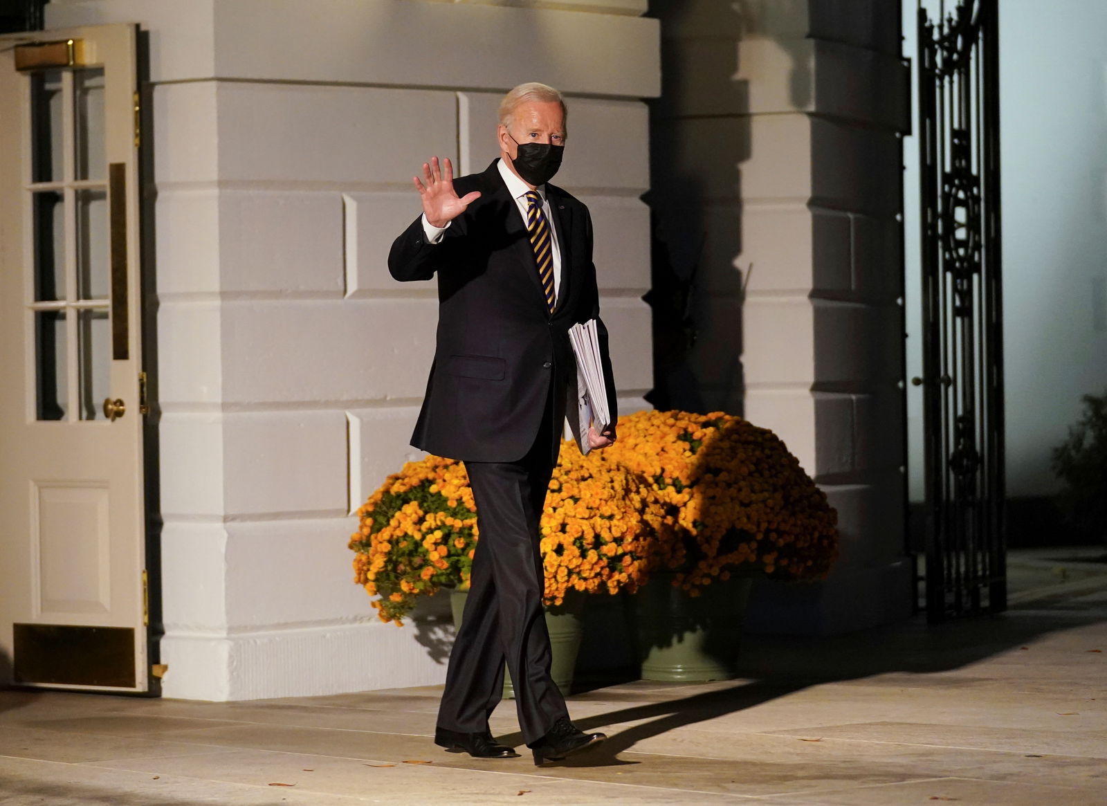 President Joe Biden departs for Camp David for the weekend from the White House in Washington, D.C., Nov. 12, 2021.