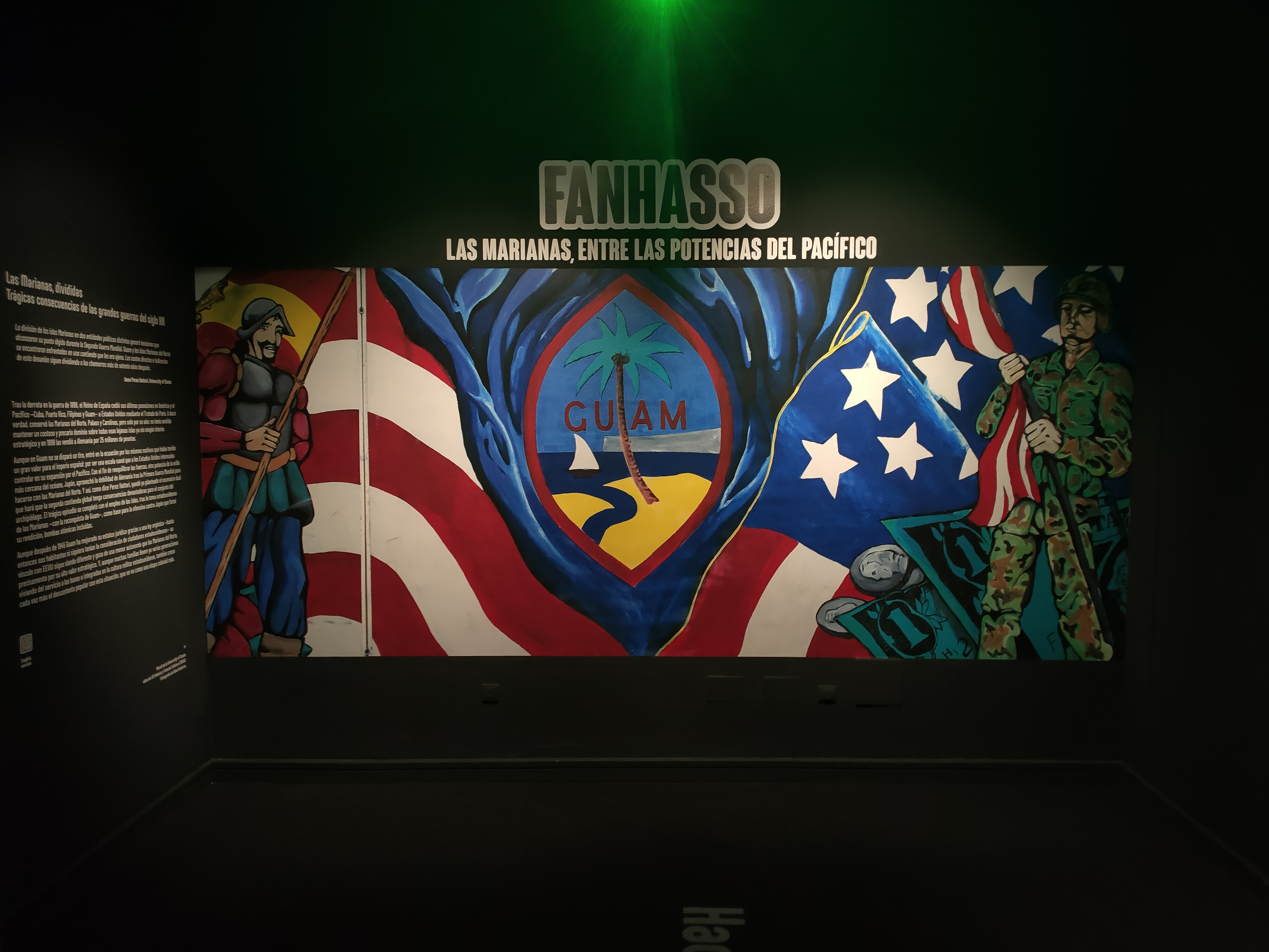 “Fanhasso,” one of six main areas of the Biba CHamoru exhibit at the Museo Nacional de Antropologia/National Museum of Anthropology in Madrid. The exhibit offers a journey through the main historical periods of the Mariana Islands, then delves into the main identity traits of the CHamoru culture.