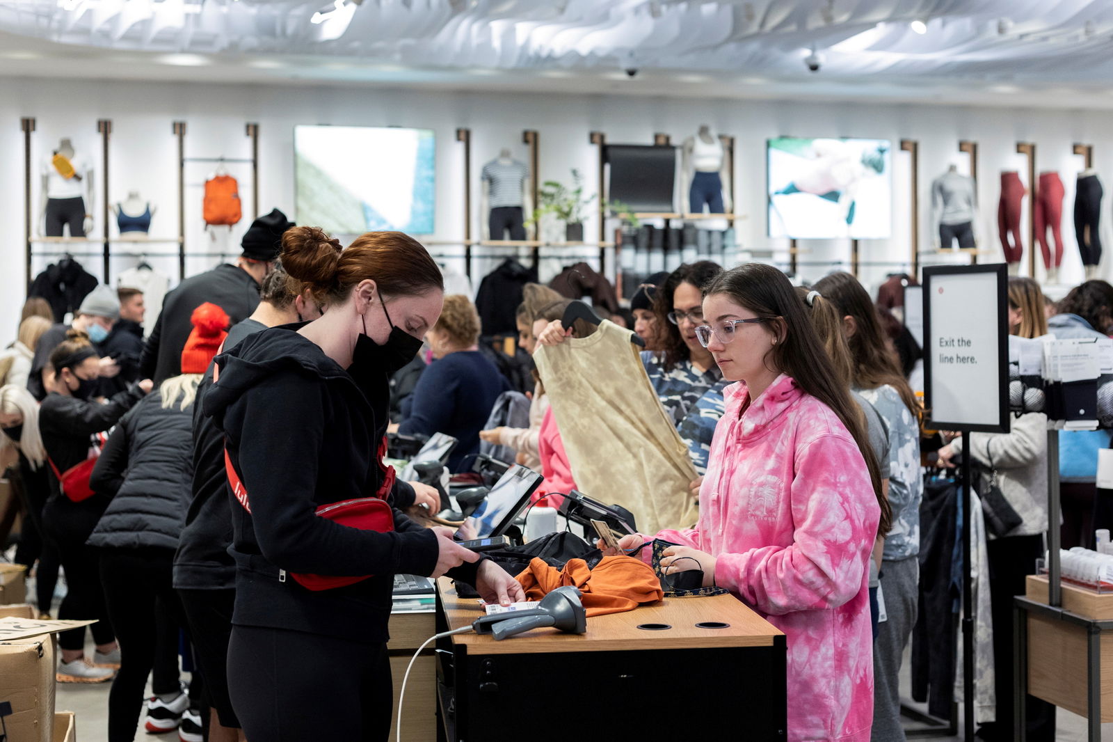 Shoppers show up early for the Black Friday sales at the King of Prussia shopping mall in King of Prussia, Pennsylvania, Nov. 26, 2021.