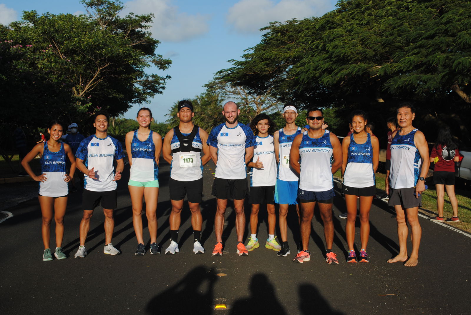 The members of Run Saipan's teams pose for a group photo.
