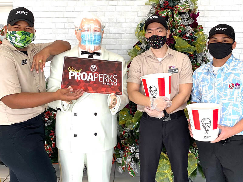 Kentucky Fried Chicken is now a proud NMC ProaPerks partner. More information about their special promotion for ProaPerks card holders can be found at marianas.edu/proaperks