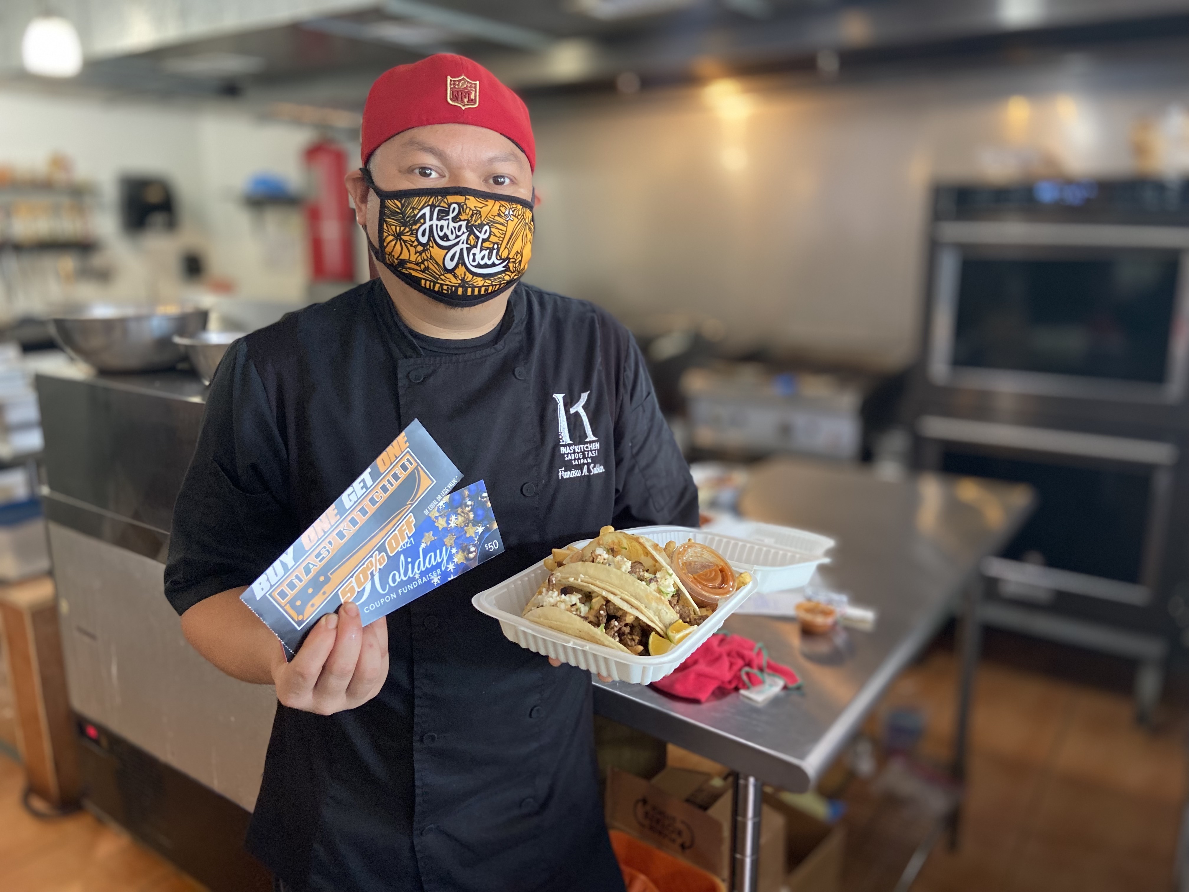 Inas’ Kitchen is a proud partner of Mount Carmel School’s 2021 Holiday Coupon Fundraiser. Purchase a coupon booklet and participants can receive 49 coupons for $50. For more information, visit www.mountcarmelsaipan.com