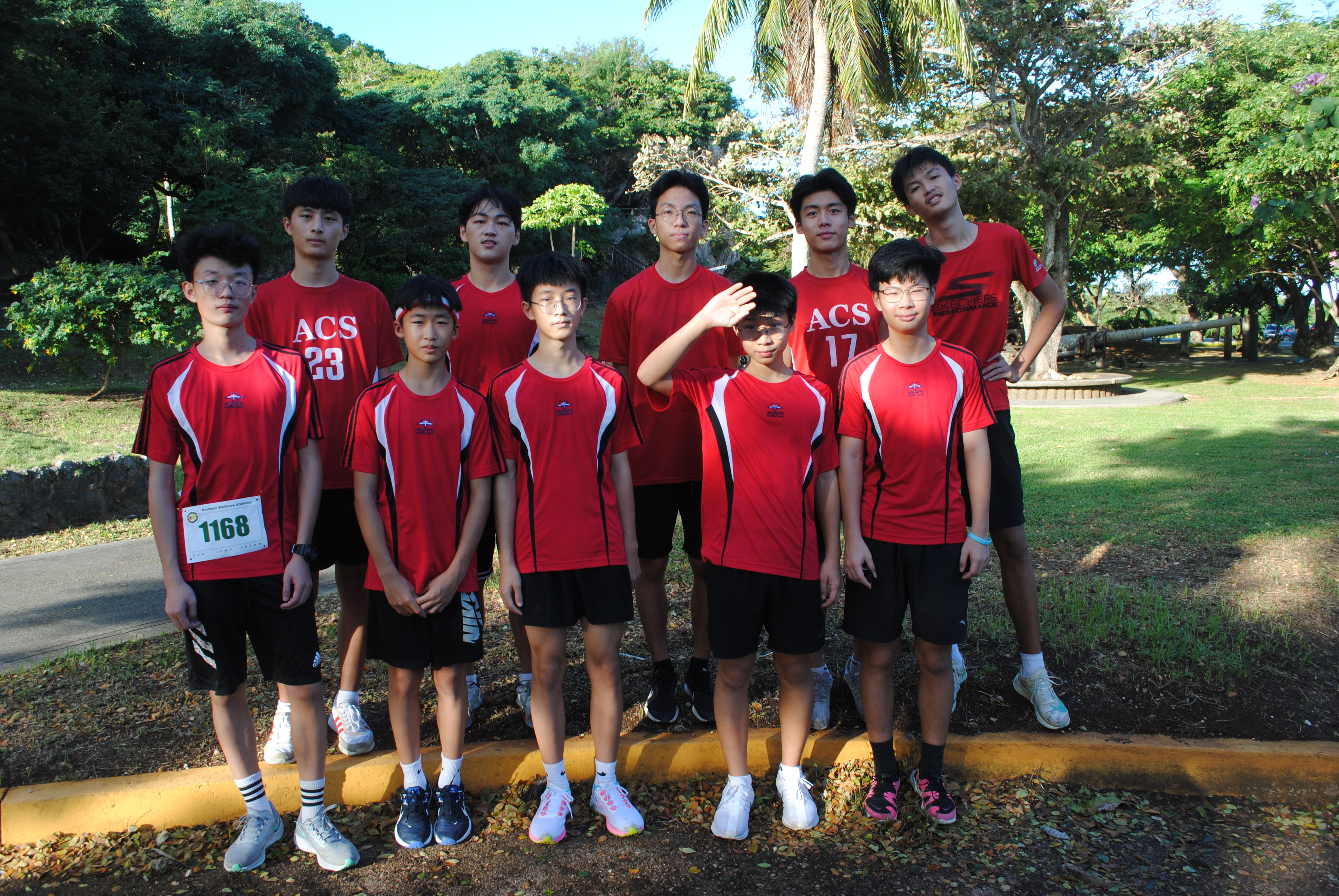 The Agape team members pose for a photo after completing the 40th Annual Christmas Island Relay Saturday at the Last Command Post in Marpi.