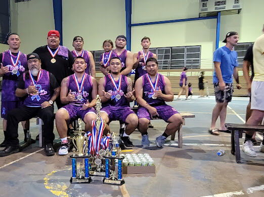 Team Kio finished second in the 2021 Tinian Islandwide Men's Bud Light Basketball Tournament  Wednesday at the Tinian gymnasium.