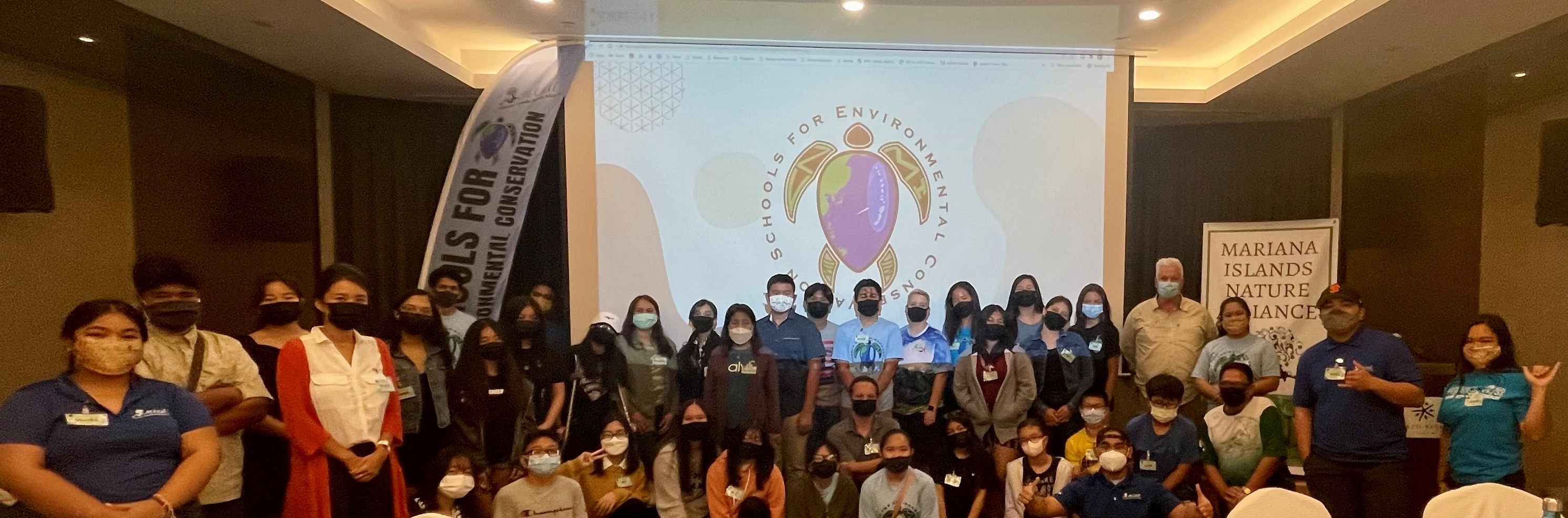 Participants in the 2021/22 Schools for Environmental Conservation Workshop pose for a photo.