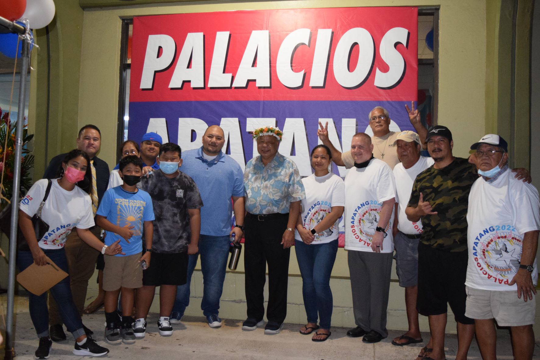 Saipan Mayor David Apatang, center, with his family members.