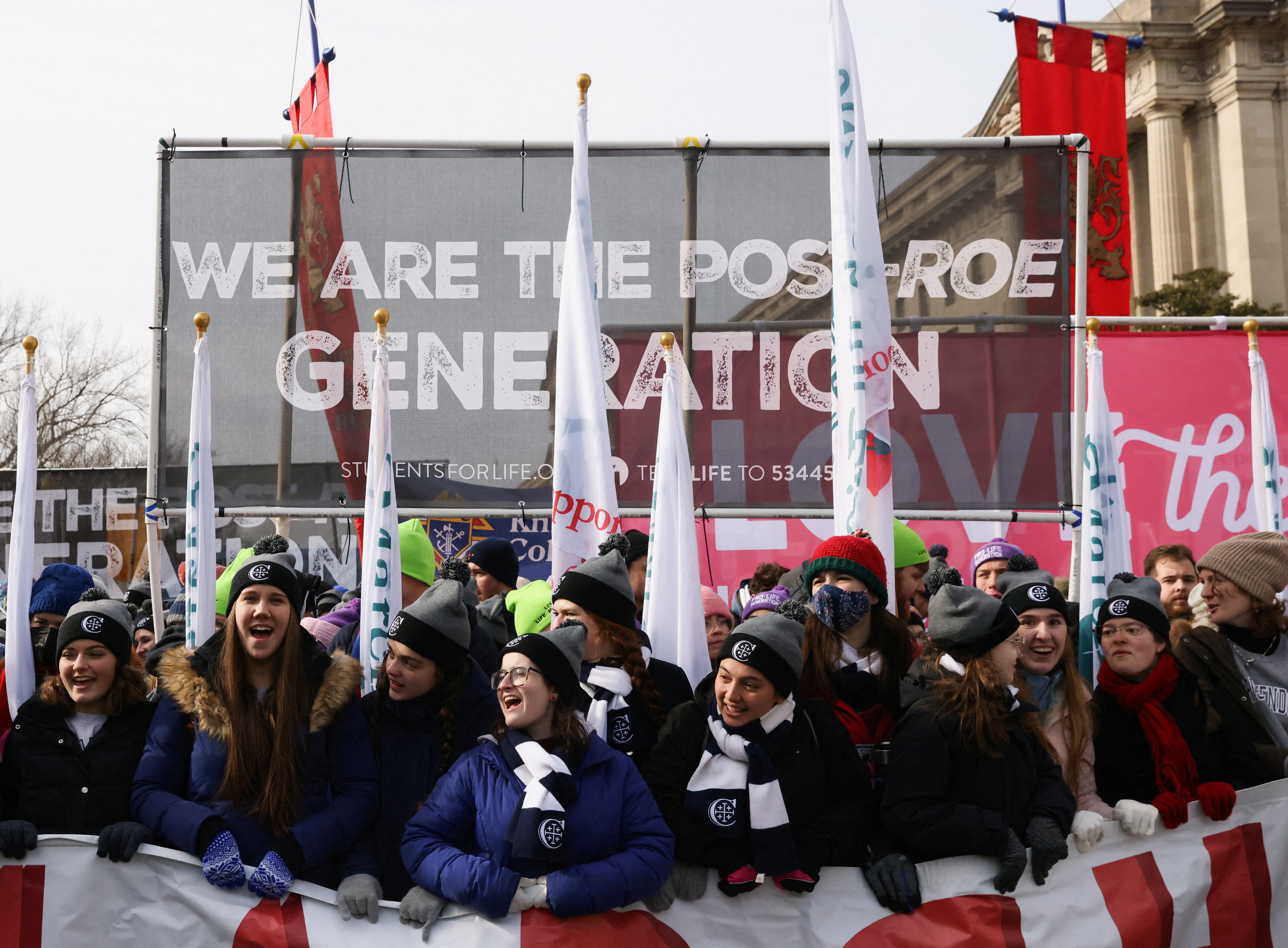 Anti-abortion activists attend the annual "March for Life," in Washington, D.C., Jan. 21, 2022.