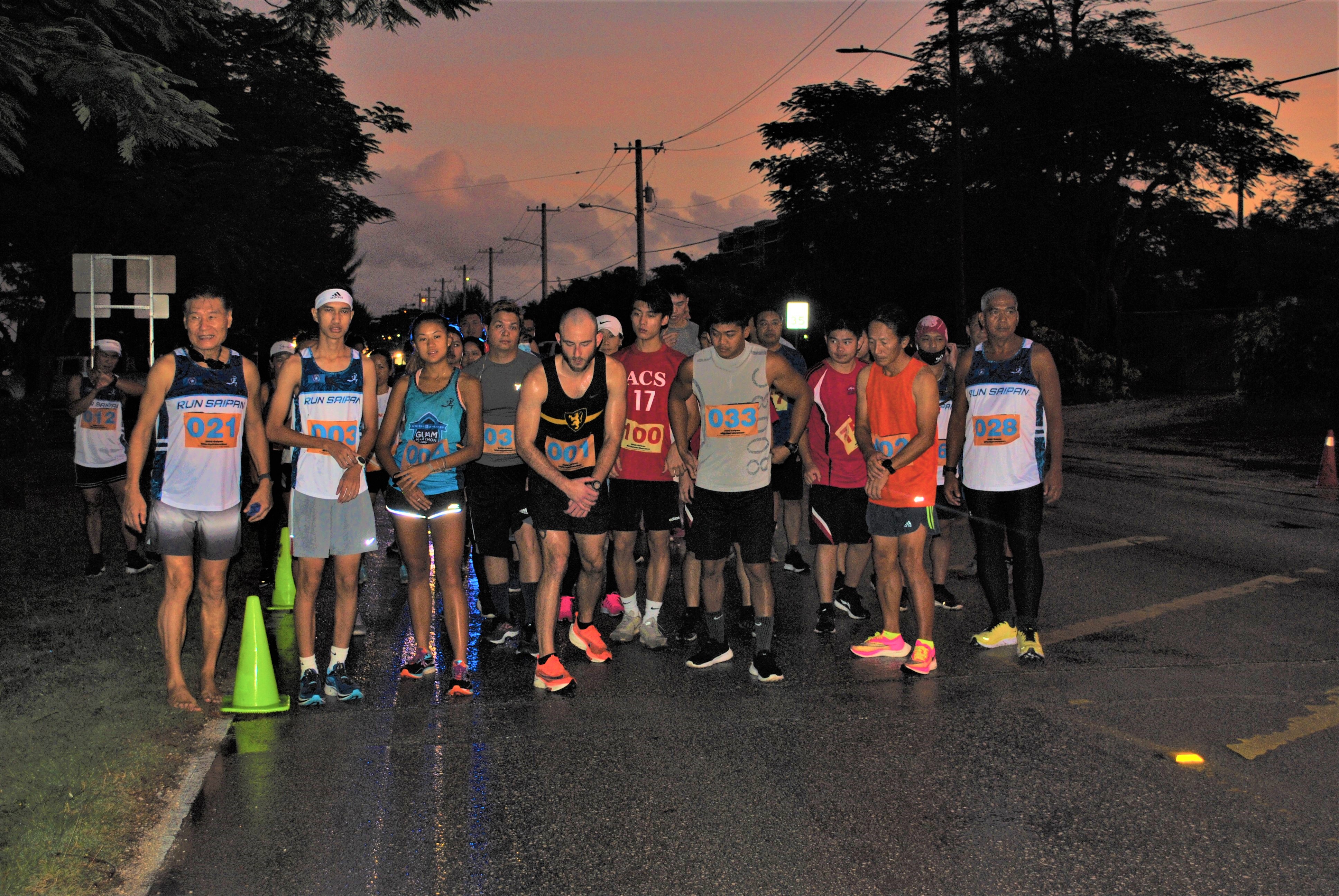The runners are ready for the 1-mile race.
