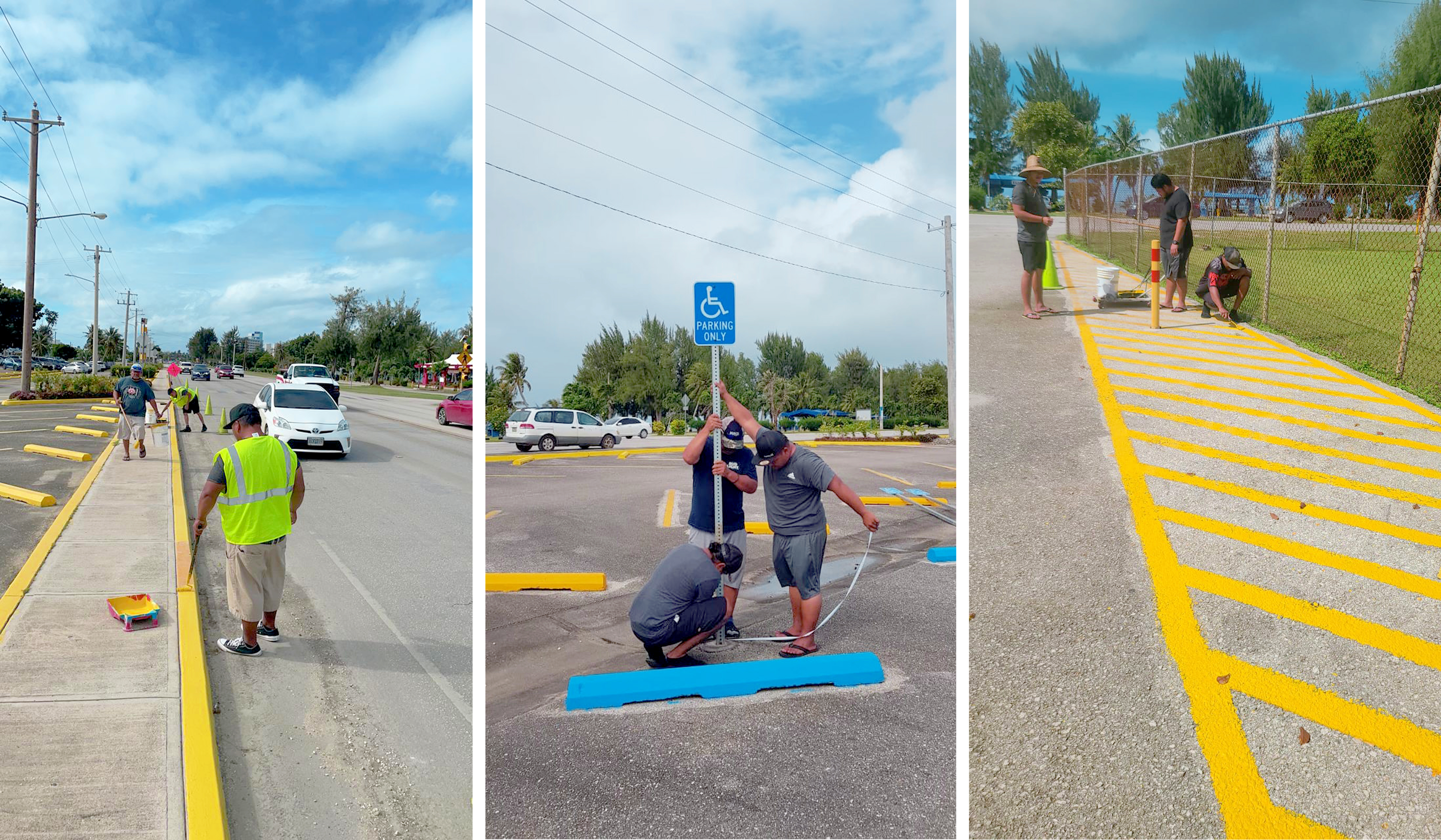 The Northern Marianas Sports Association and staff from the governor’s office assigned to the Oleai Sports Complex have been doing improvement work in the parking lot and surrounding areas of the facility over the last several weeks.