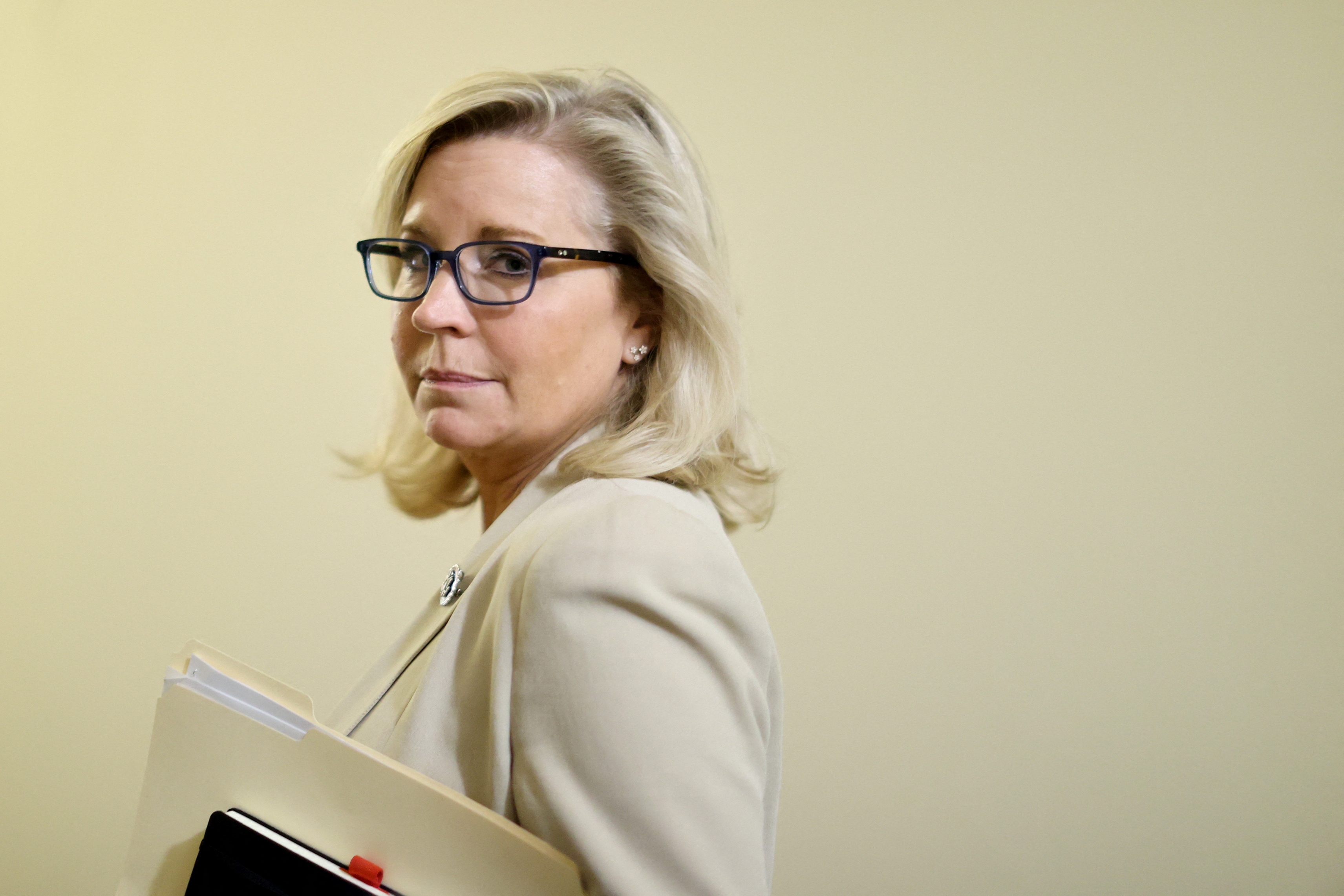U.S. Rep. Liz Cheney, R-Wy., listens to a reporter’s question as she departs after meeting with fellow members of the Select Committee to Investigate the January 6th Attack on the U.S. Capitol in Washington, D.C. on July 1, 2021.