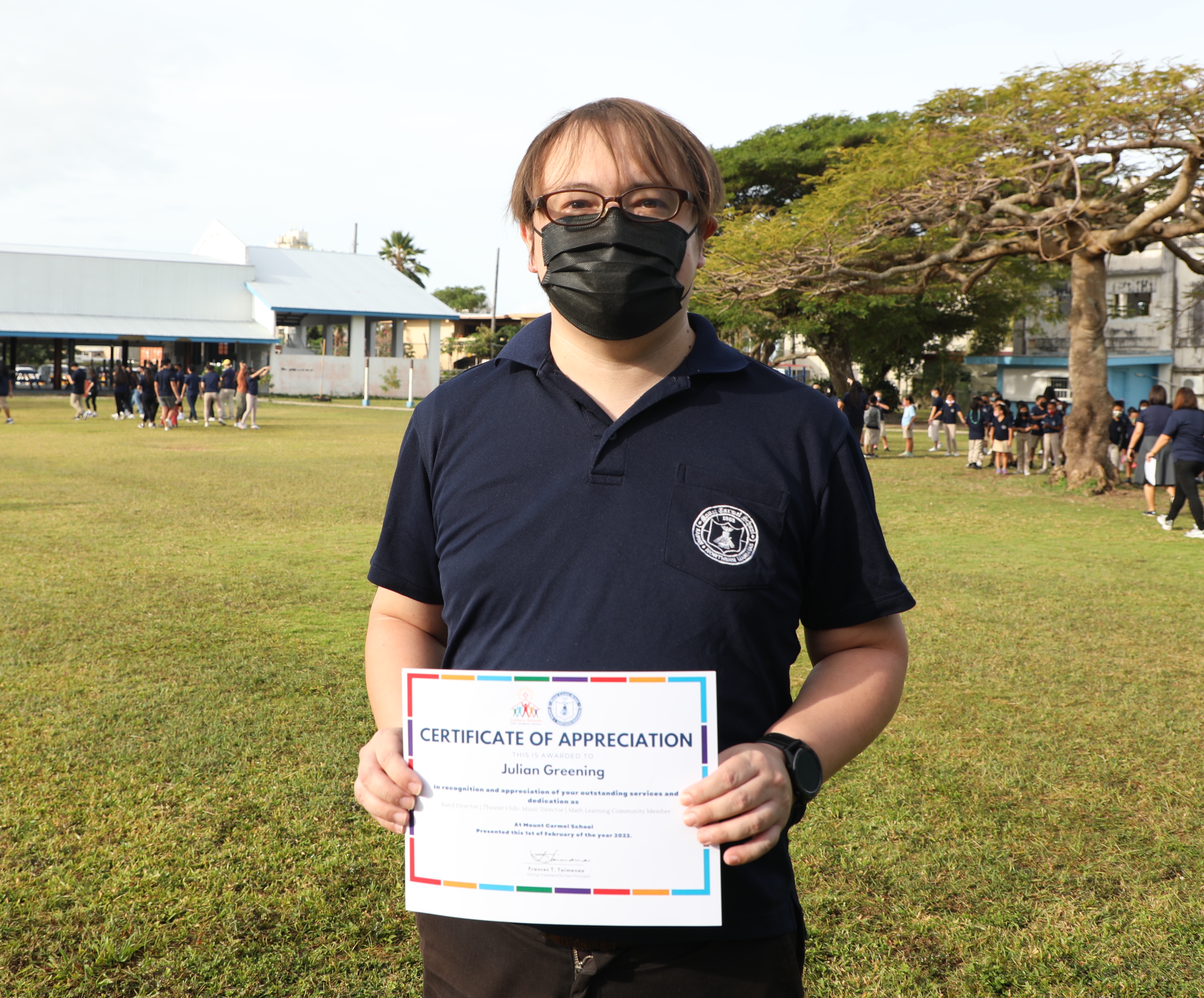 Mr. Julian Greening is another finalist for Mount Carmel School's 2021-2022 Teacher of the Year award.