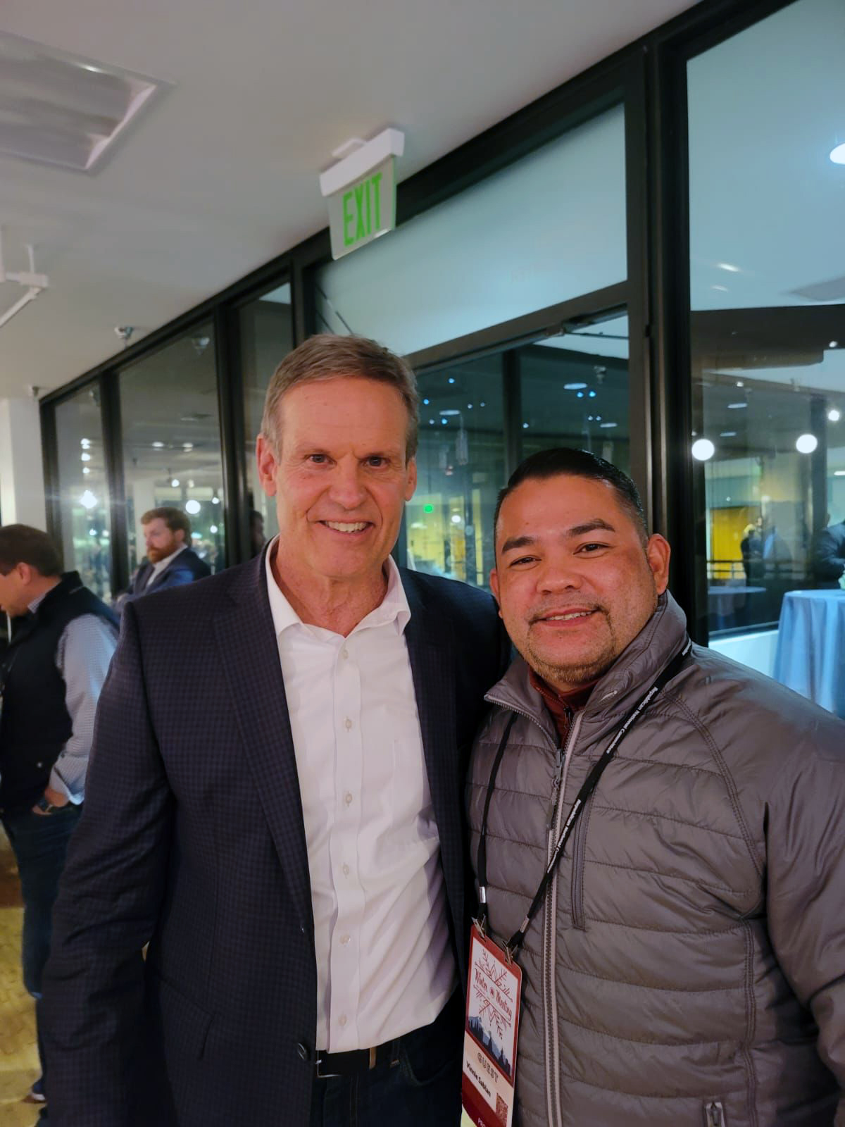 NMI Republican Lt. Governor candidate Vinnie F. Sablan with Tennessee Gov. Bill Lee.