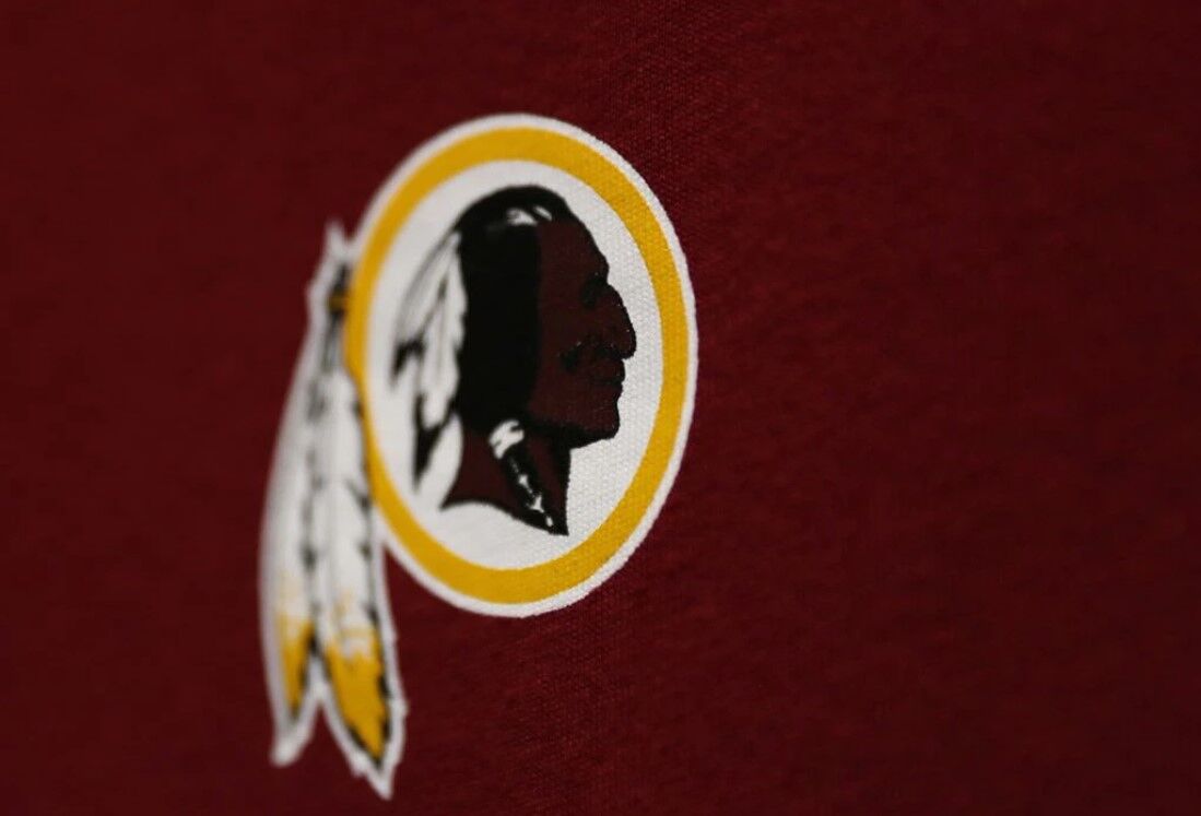 Redskins branded merchandise sits on display in a sports store in Sterling, Va. on July 13, 2020.