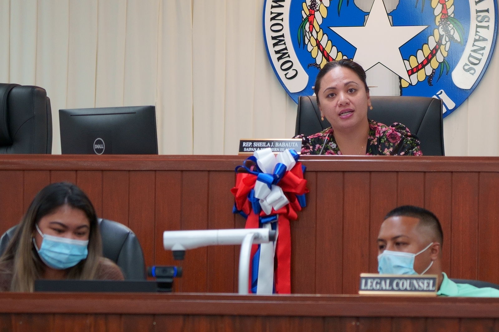 House Natural Resources Committee Chairwoman Sheila Therese Babauta  presides over an environmental  sustainability and stewardship stakeholders meeting on whether the nomination of Mariana Trench should remain on the inventory of sites for potential national marine sanctuary designation.