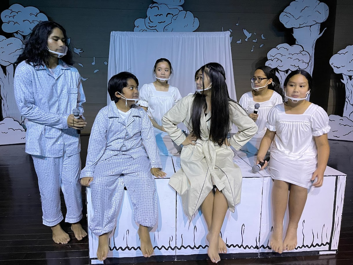 Bernice Sabino shows her excellent singing and acting skills as she yodels in a scene featuring the song “The Lonely Goatherd.”