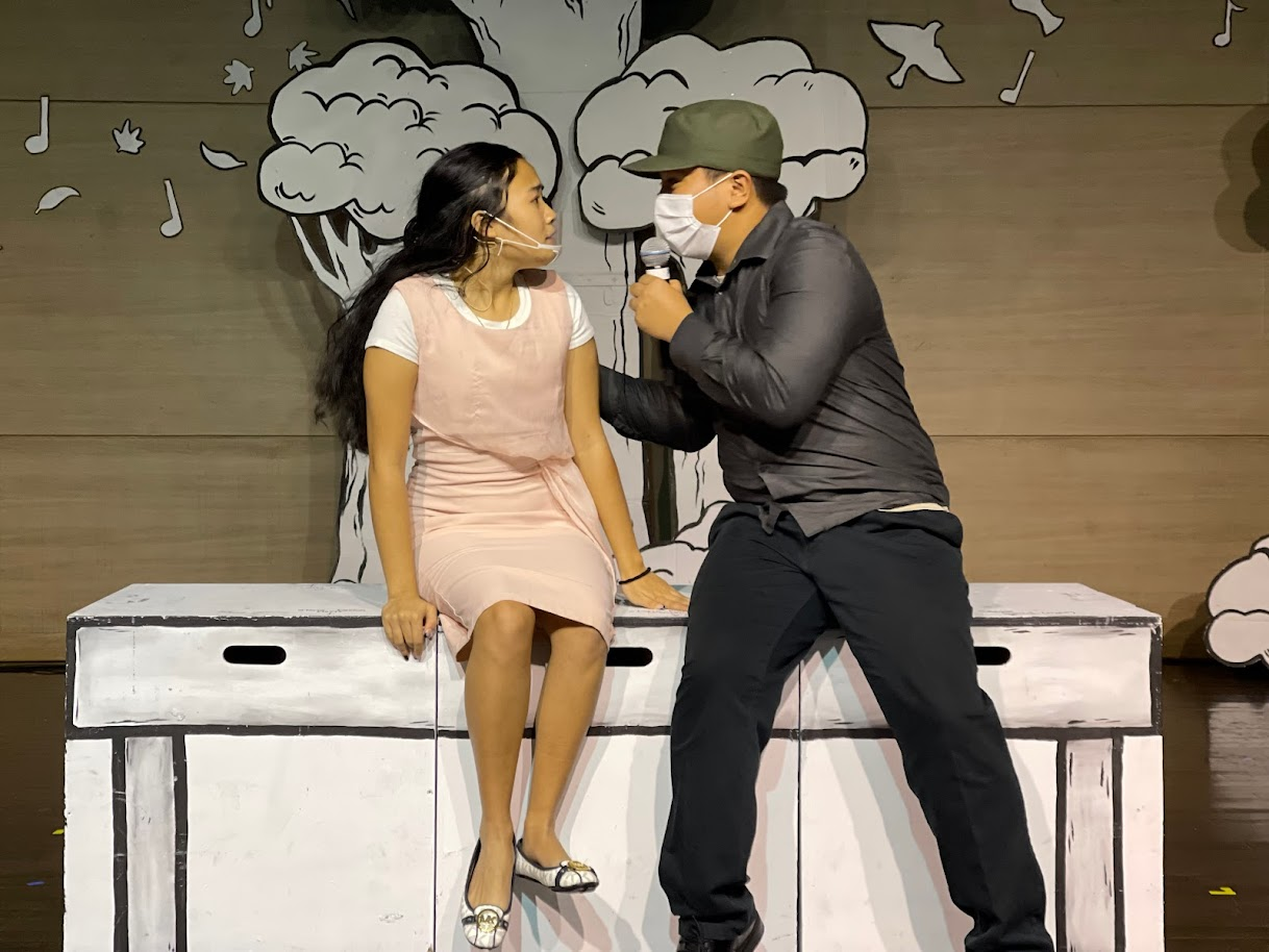 Liesl von Trapp, portrayed by Tessie Schweiger, and Jared Terlaje, as Rolf Gruber, grapple with Liesl’s impressionable age as they perform “Sixteen Going on Seventeen.”