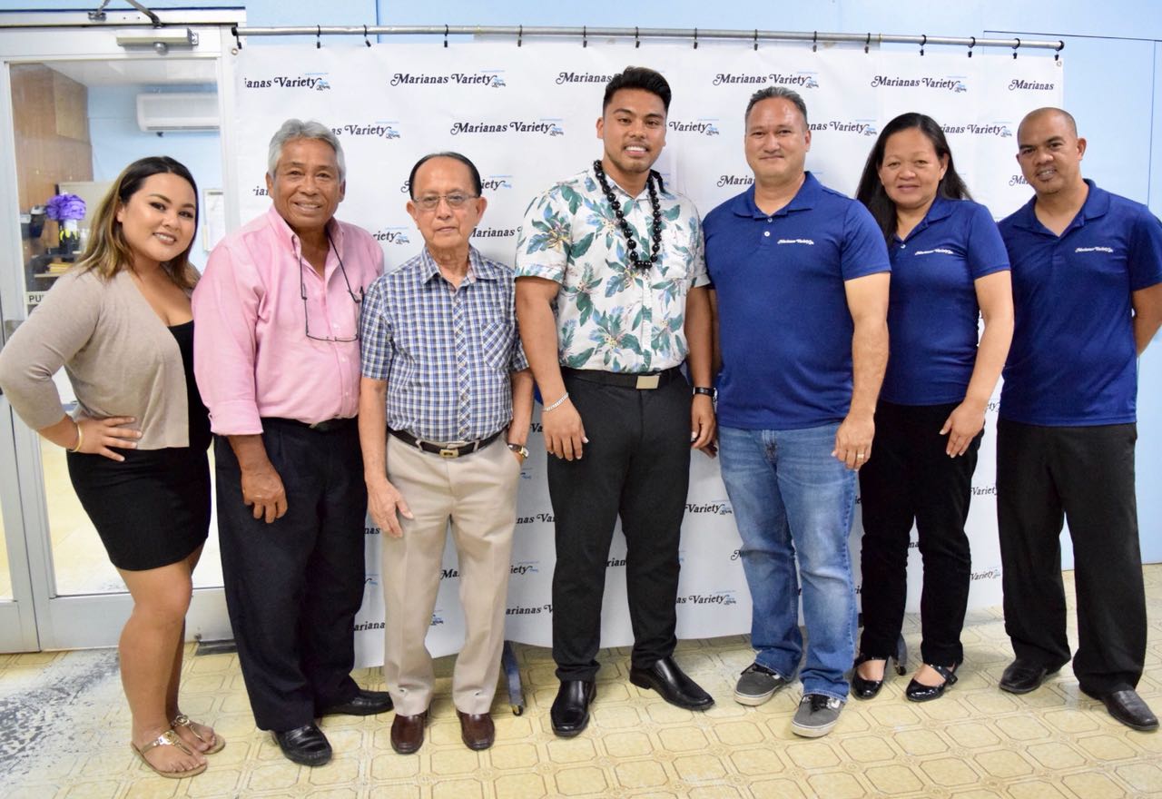 2019 Marianas March Against Cancer Committee Members Bobby Cruz, Monique Sablan, Executive Director Juan L. Babauta join MV staffers Laurence Boyer and Jeanette Sarabia as a thank you for MV’s donation to the event. 