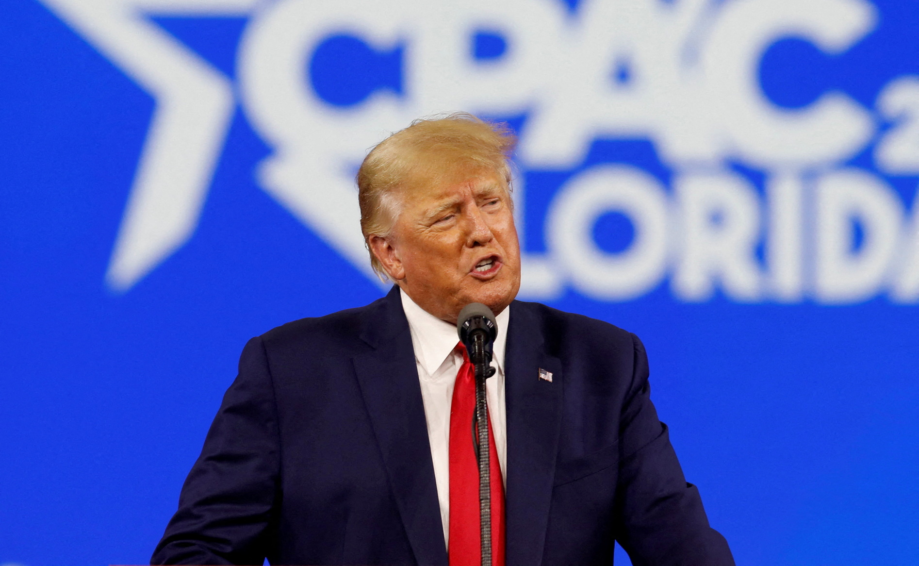 Former President Donald Trump speaks during the Conservative Political Action Conference in Orlando, Florida, Feb. 26, 2022.