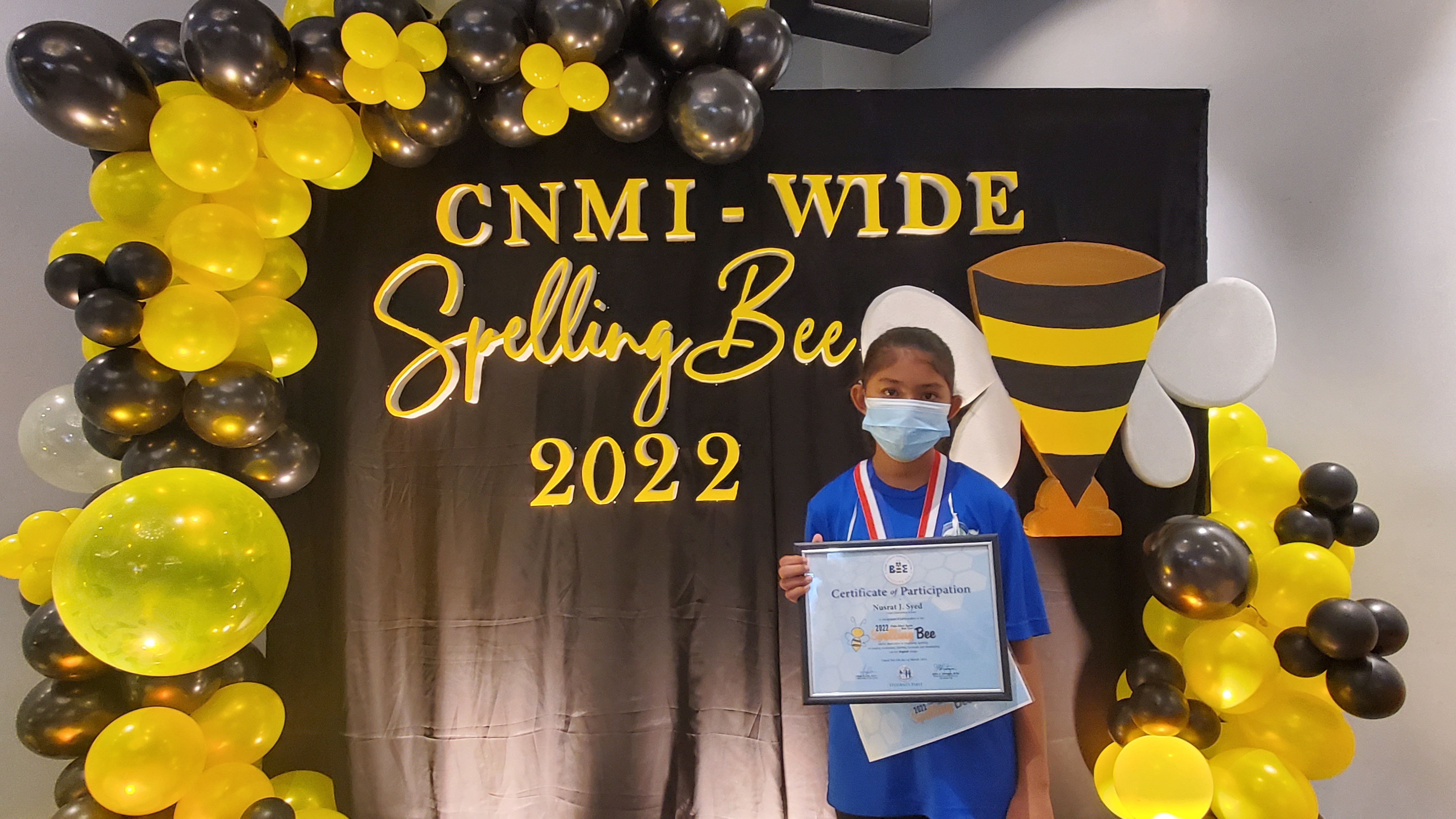 Nusrat J. Syed, Tinian Elementary School's school-level winner.