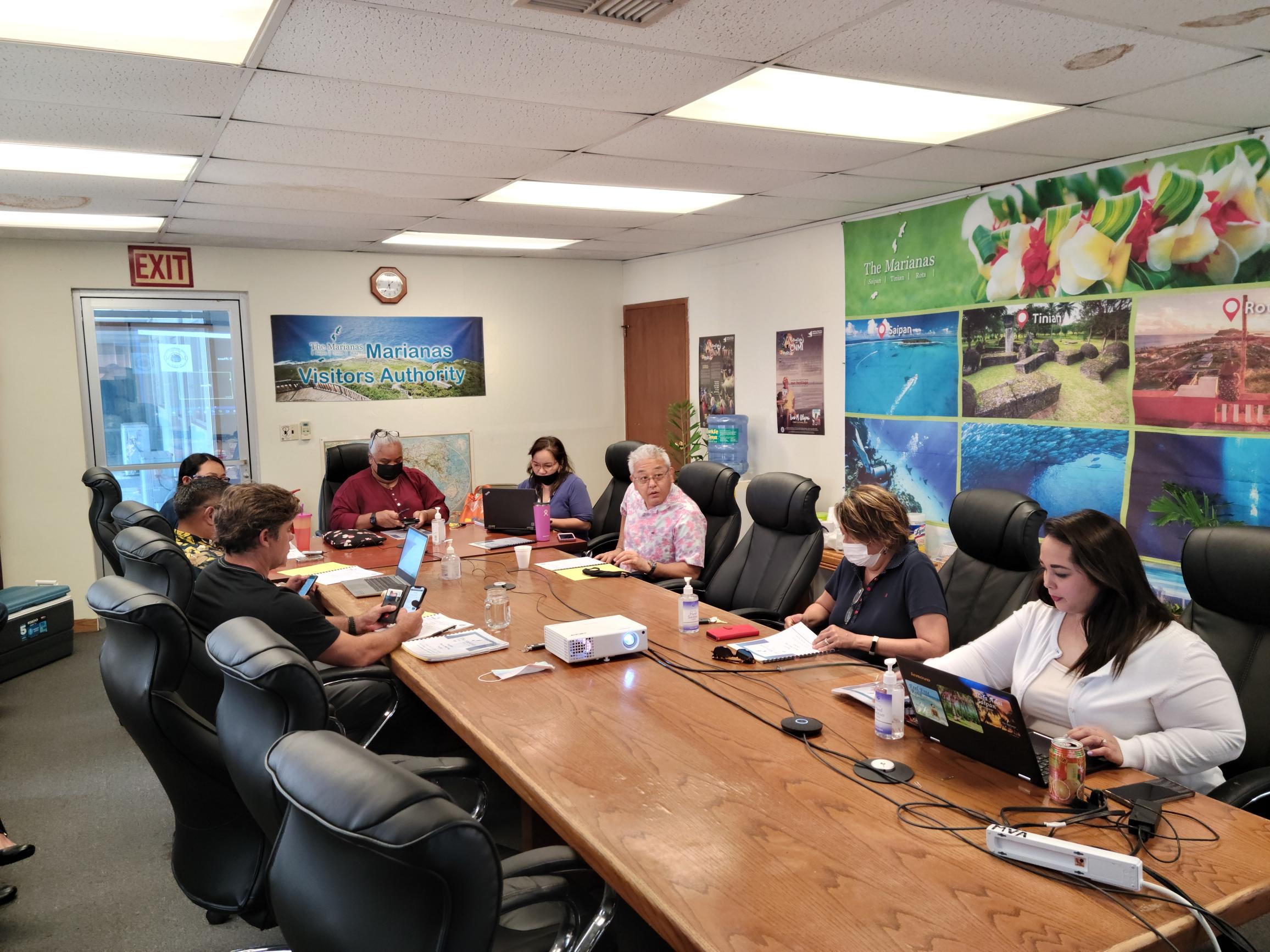 The Marianas Visitors Authority board of directors and management hold a special meeting  on March 18, 2022.