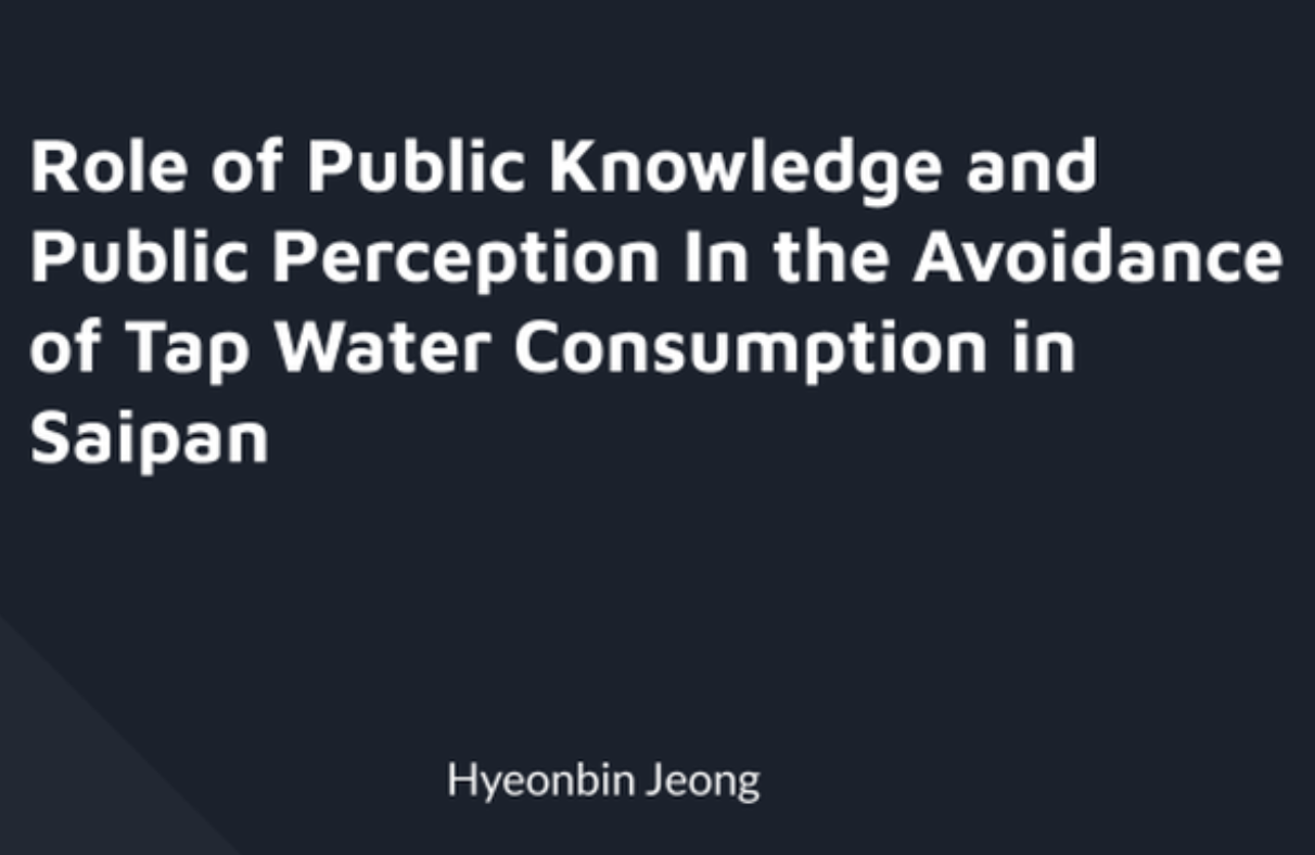 The Environmental Award in the high school research 9-12 category went to Saipan International School’s Hyeonbin Jeong.