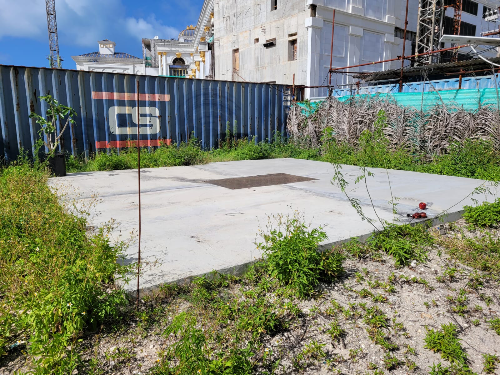 The construction of the site where ancestral Chamorro remains were reburied is still not finished. It is located next to the unfinished Imperial Pacific International hotel-casino in Garapan.