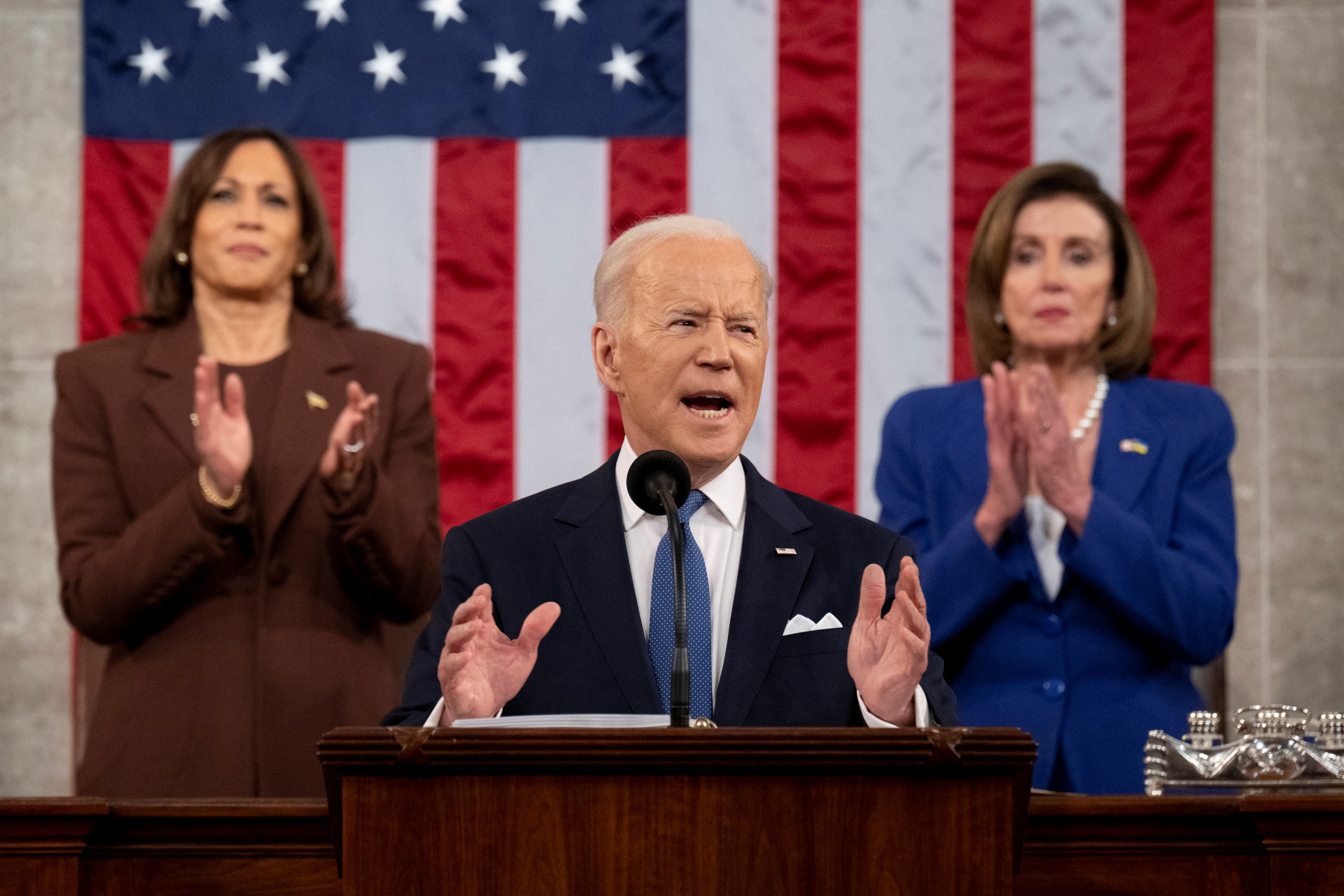 President Joe Biden delivers the State of the Union address at the Capitol in Washington, D.C., March 1, 2022.  