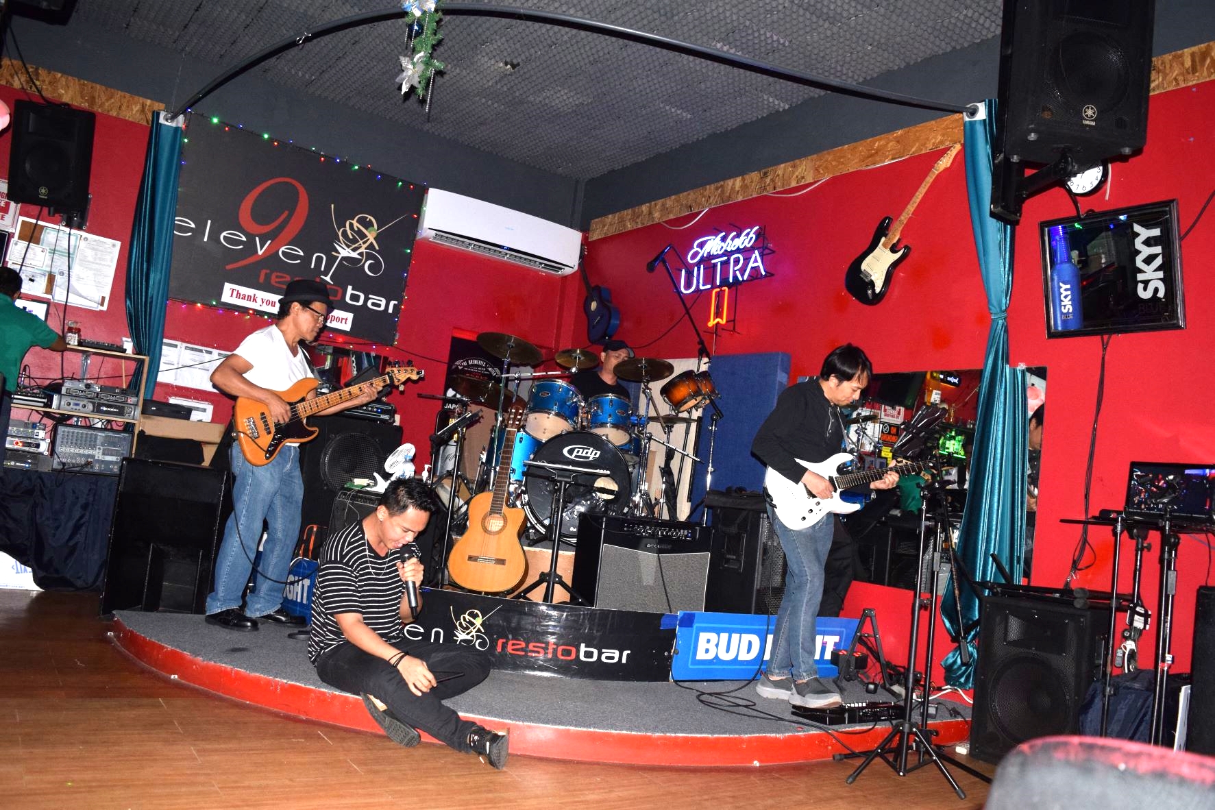 The Cross Circuit band performs their first song of the night on Wednesday.