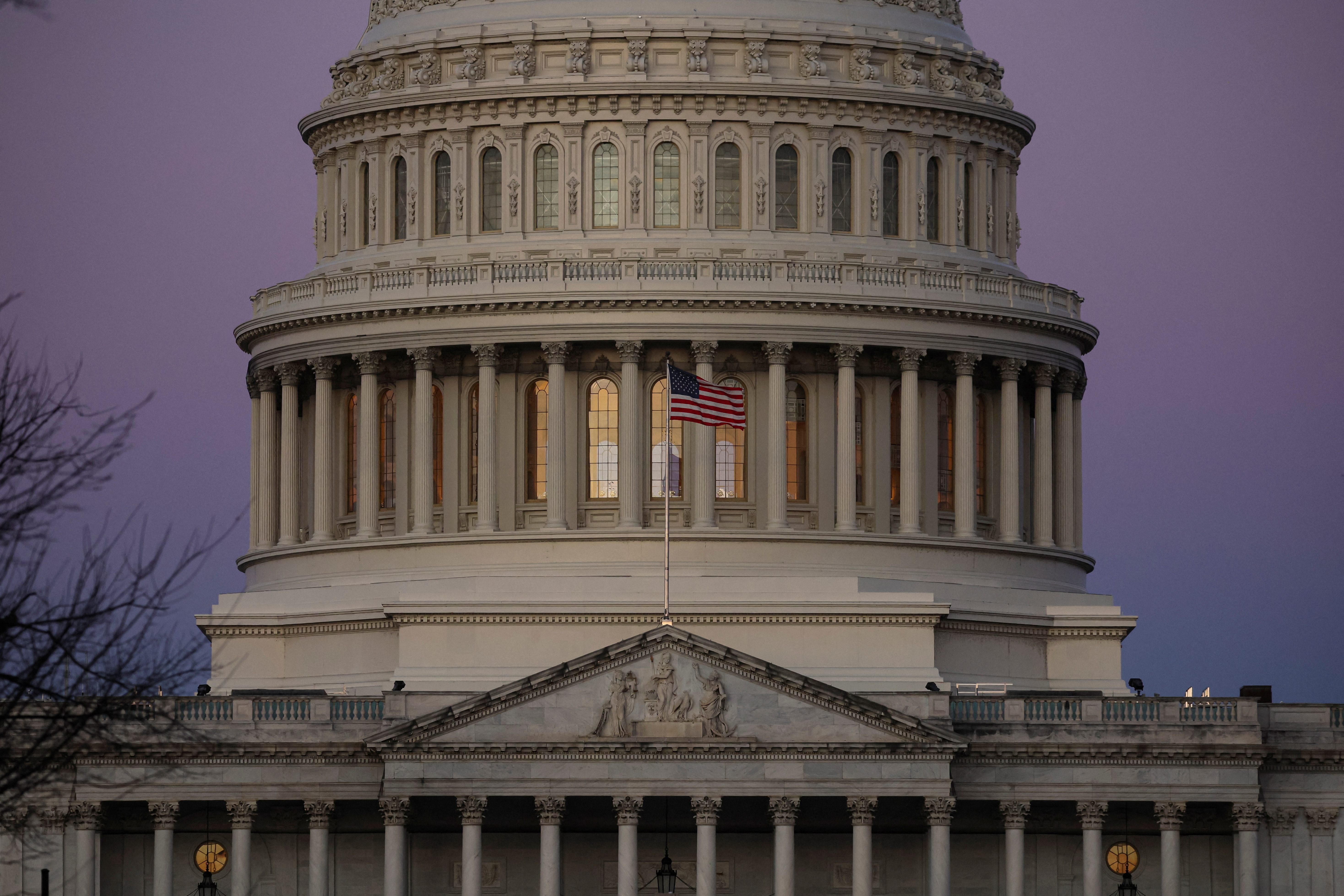 A view of the U.S. Capitol as the sun rises in Washington, D.C., Feb. 10, 2022.