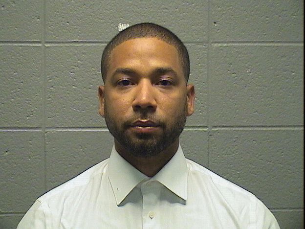 Jussie Smollett poses for a Cook County jail booking photograph as he begins his sentence in Chicago, Illinois, March 10, 2022.