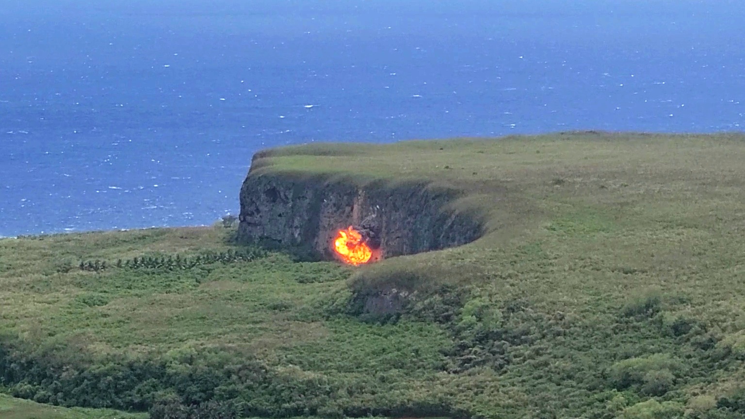 Unexploded ordnance was detonated  in Marpi on Monday afternoon.
