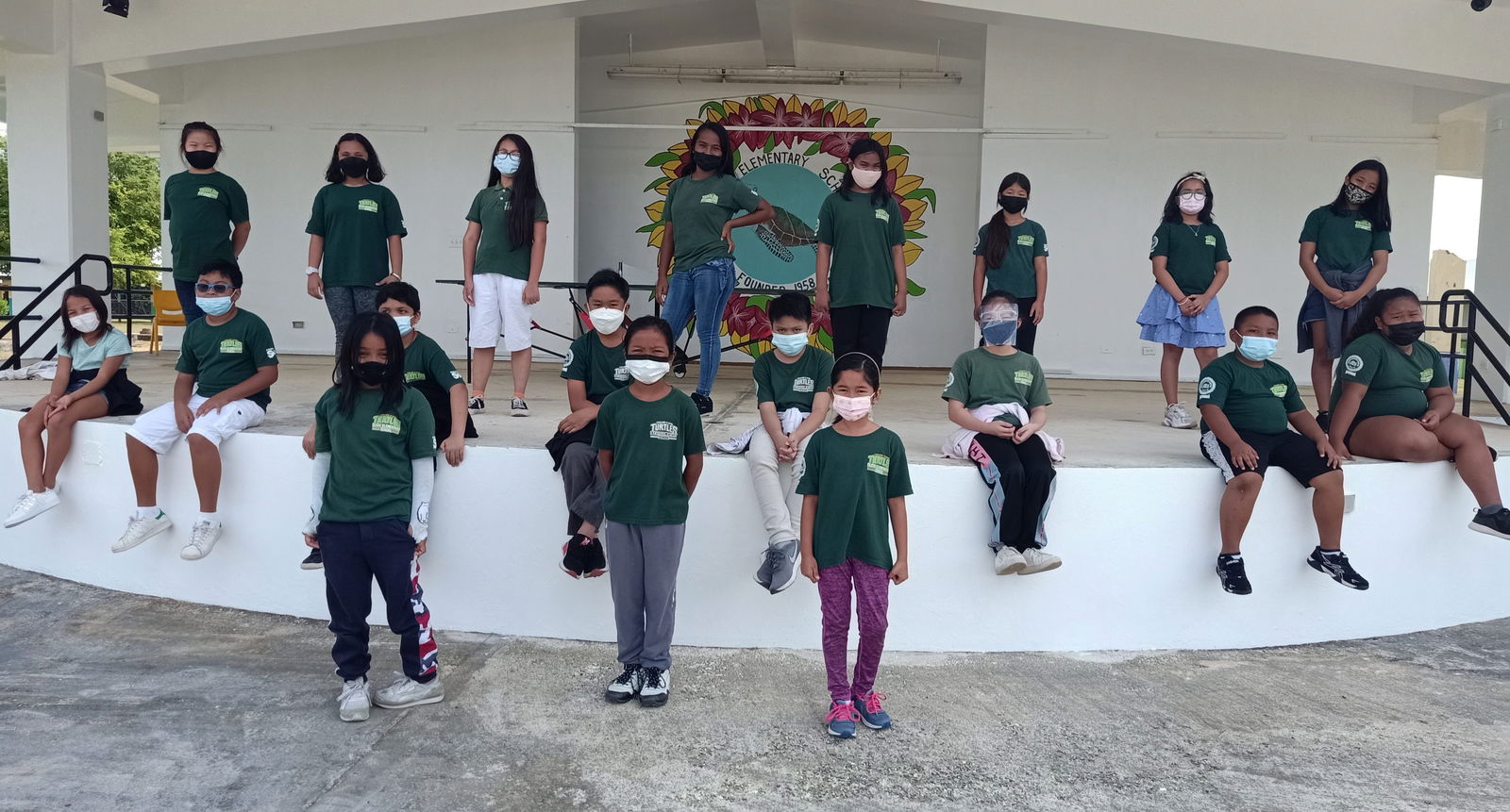 Oleai Elementary School’s 4th (January) PGFC competition winners pose for a photo.