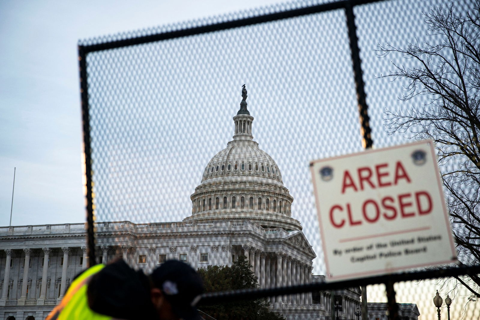 The U.S. Capitol, seen behind newly installed security fencing ahead of the upcoming State of the Union with President Joe Biden, in Washington, D.C., Feb. 27, 2022.