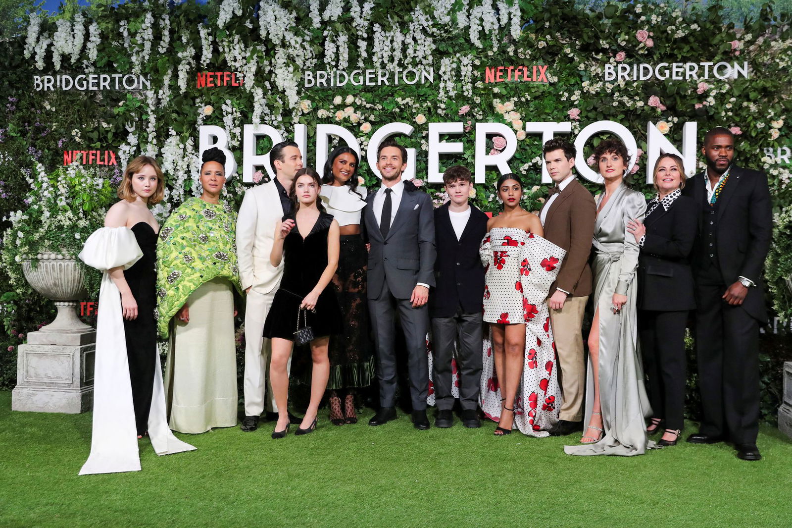Cast members attend the world premiere for the second season of the Netflix show "Bridgerton" in London, Britain on March 22, 2022.