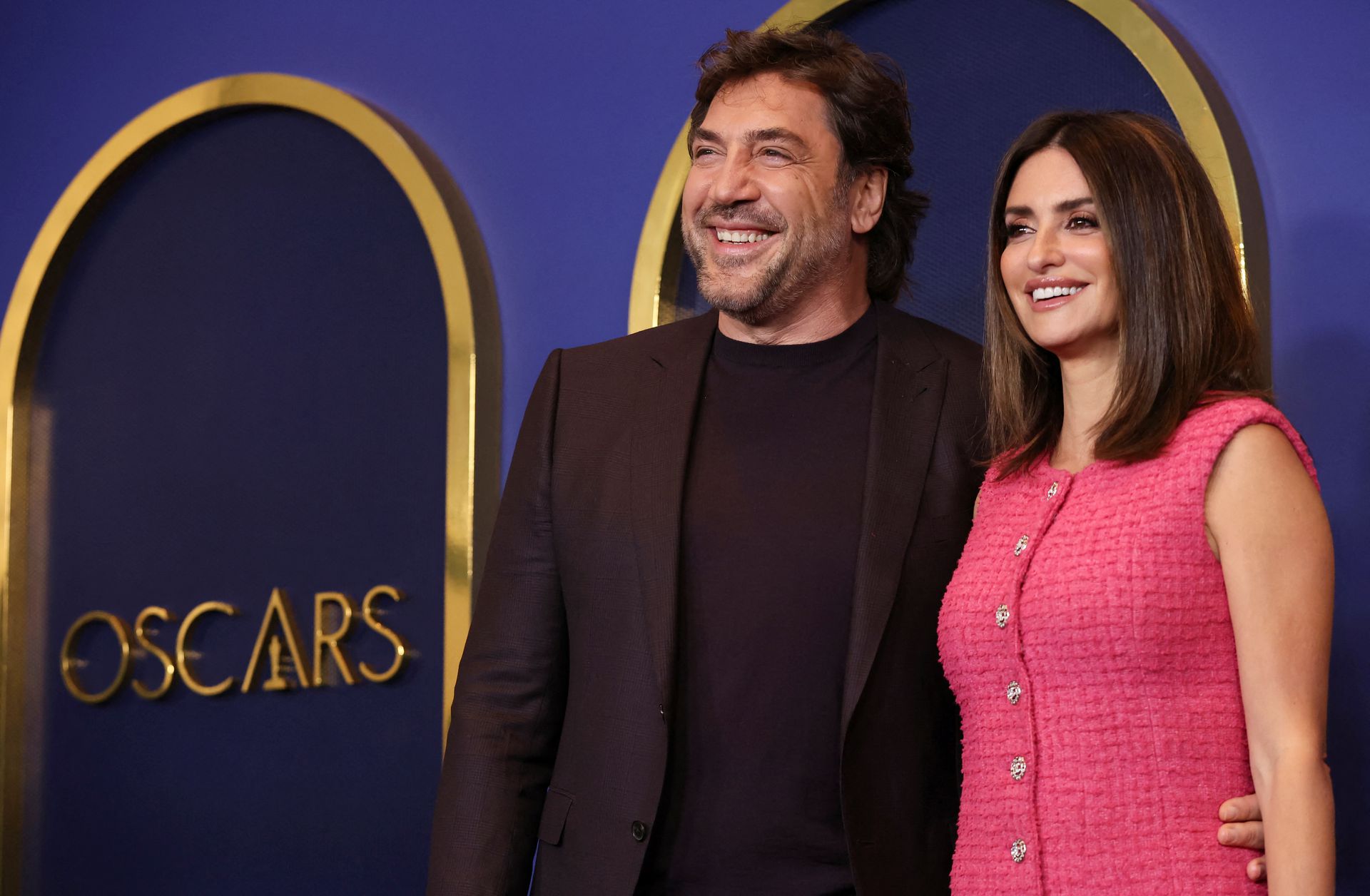 Actors Javier Bardem and Penelope Cruz attend the 94th Oscars Nominees Luncheon in Los Angeles, California on March 7, 2022.