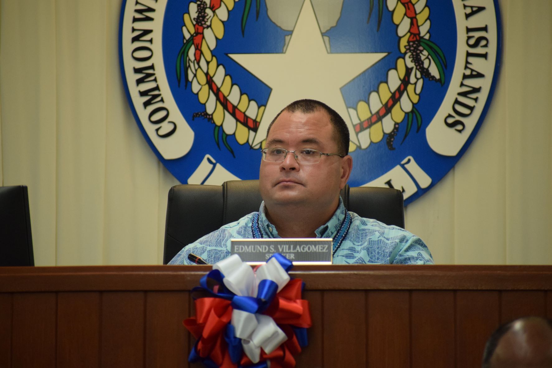 Speaker Edmund S. Villagomez presides over the House session on Tuesday.