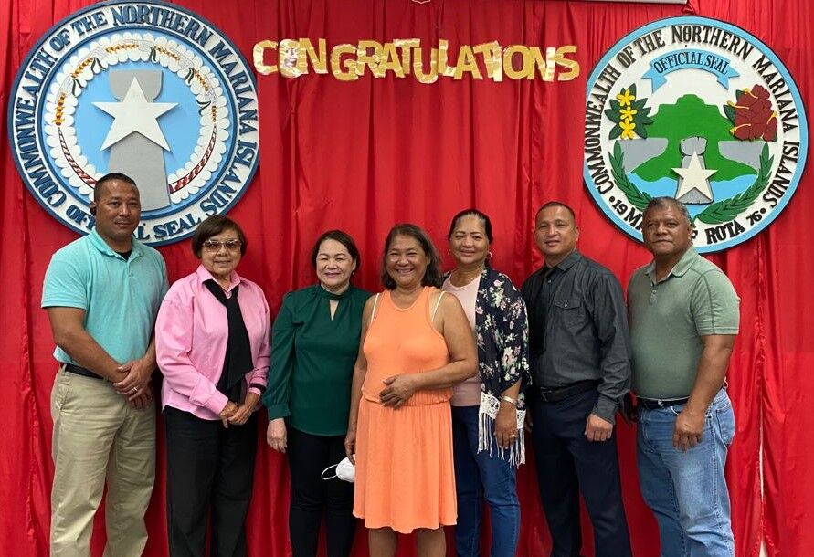 The officers of the newly established Pacific Alliance of Municipal Councils pose for a photo.