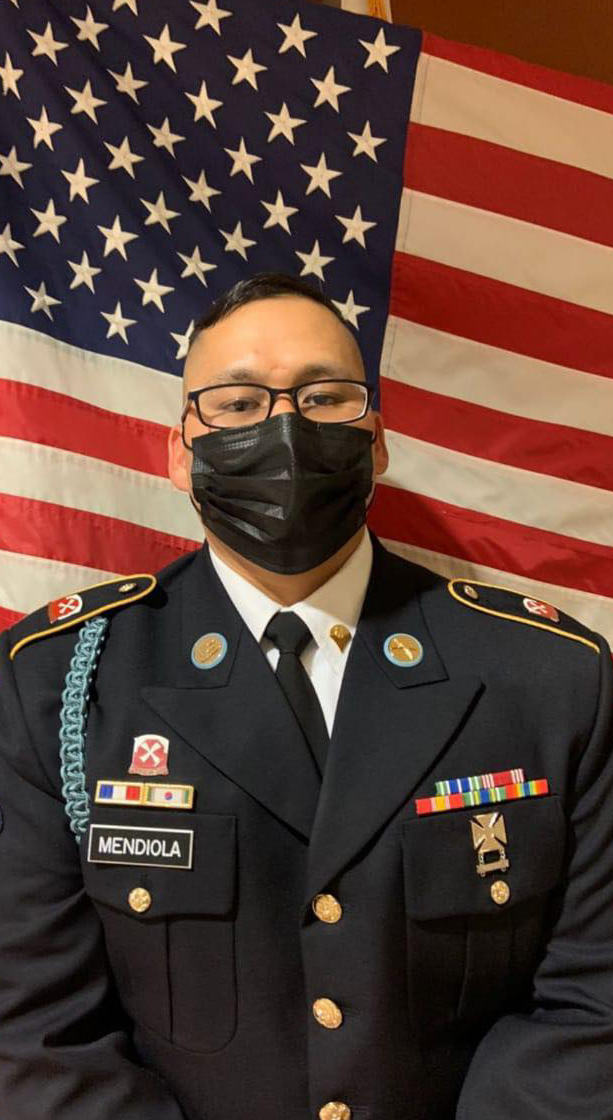 Donivan Mendiola was named Soldier of the Quarter in December 2021.