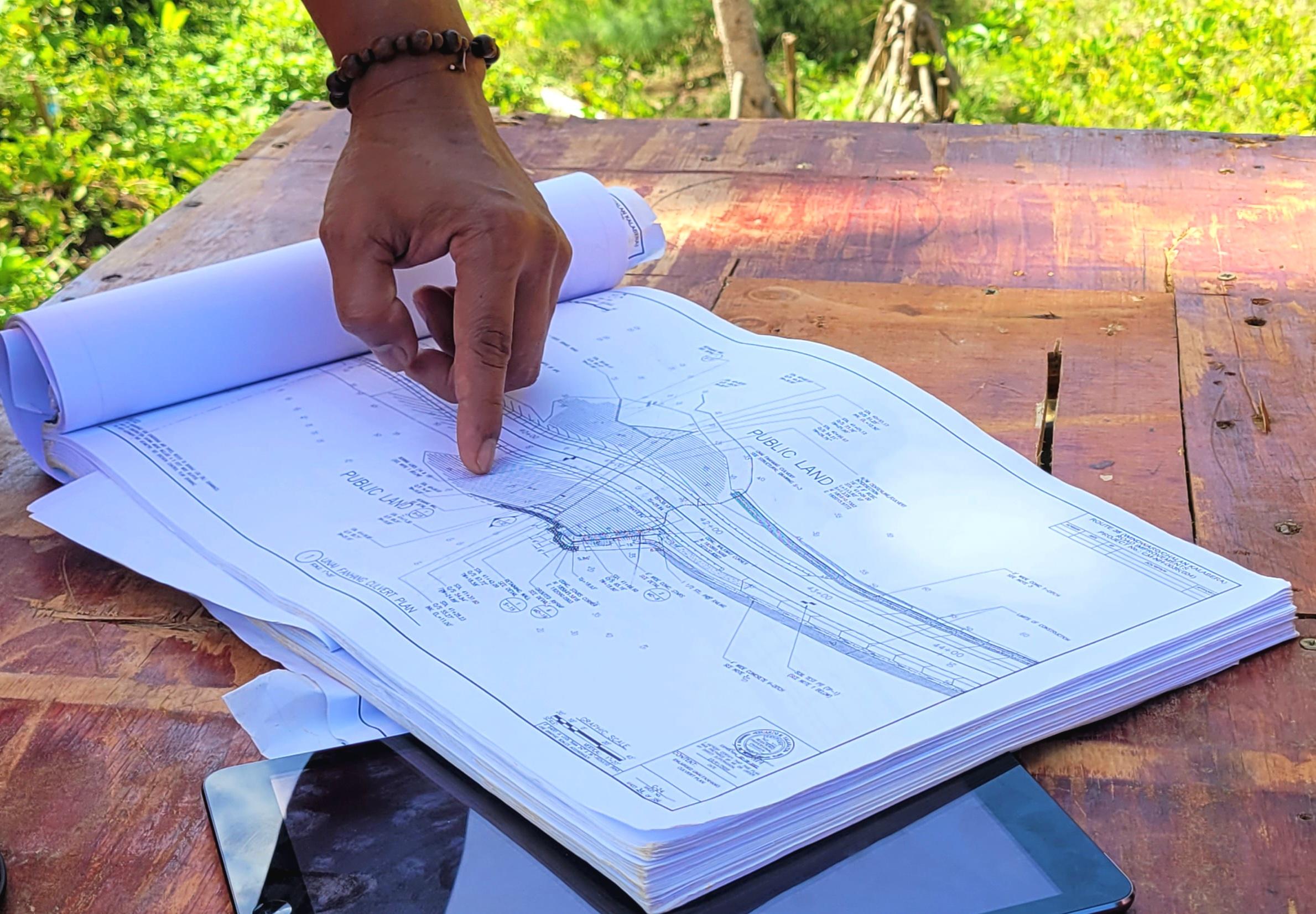 RNV Construction manager Moises Tagle Jr. explains the plans for the project.