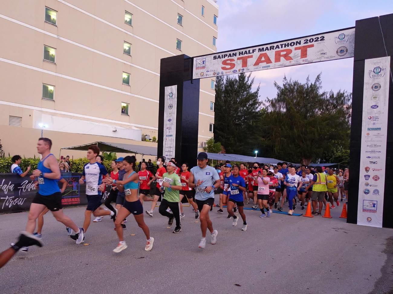 The 10K course of Saipan Marathon 2022 commences on April 9, 2022. The annual signature event of the Marianas Visitors Authority welcomed 303 runners for half-marathon, 10K, and 5K courses in 2022.