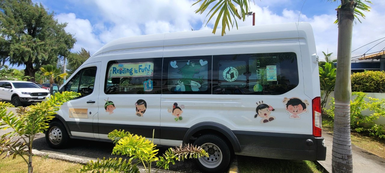 The Bookmobile is newly retrofitted.