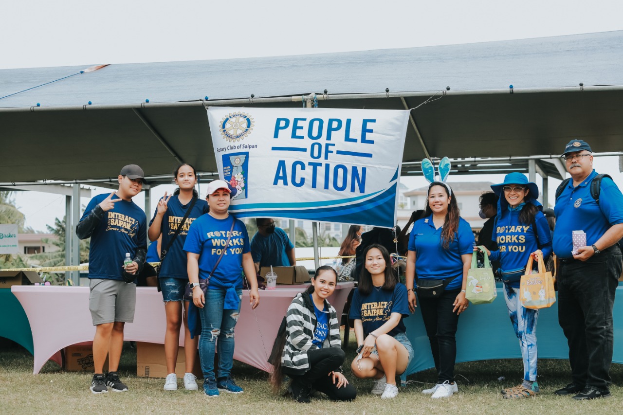Rotary Club of Saipan and Interact members gather for a photo.  