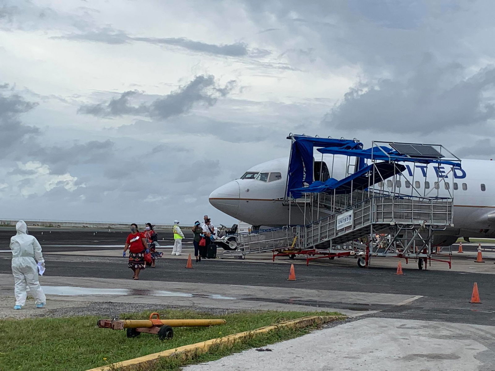 A Marshall Islands repatriation group arrives in Majuro to begin 14 days of quarantine in this file photo from September 2021. The Marshall Islands remains one of the few nations to remain Covid-free during the pandemic due to some of the world’s strictest entry provisions.