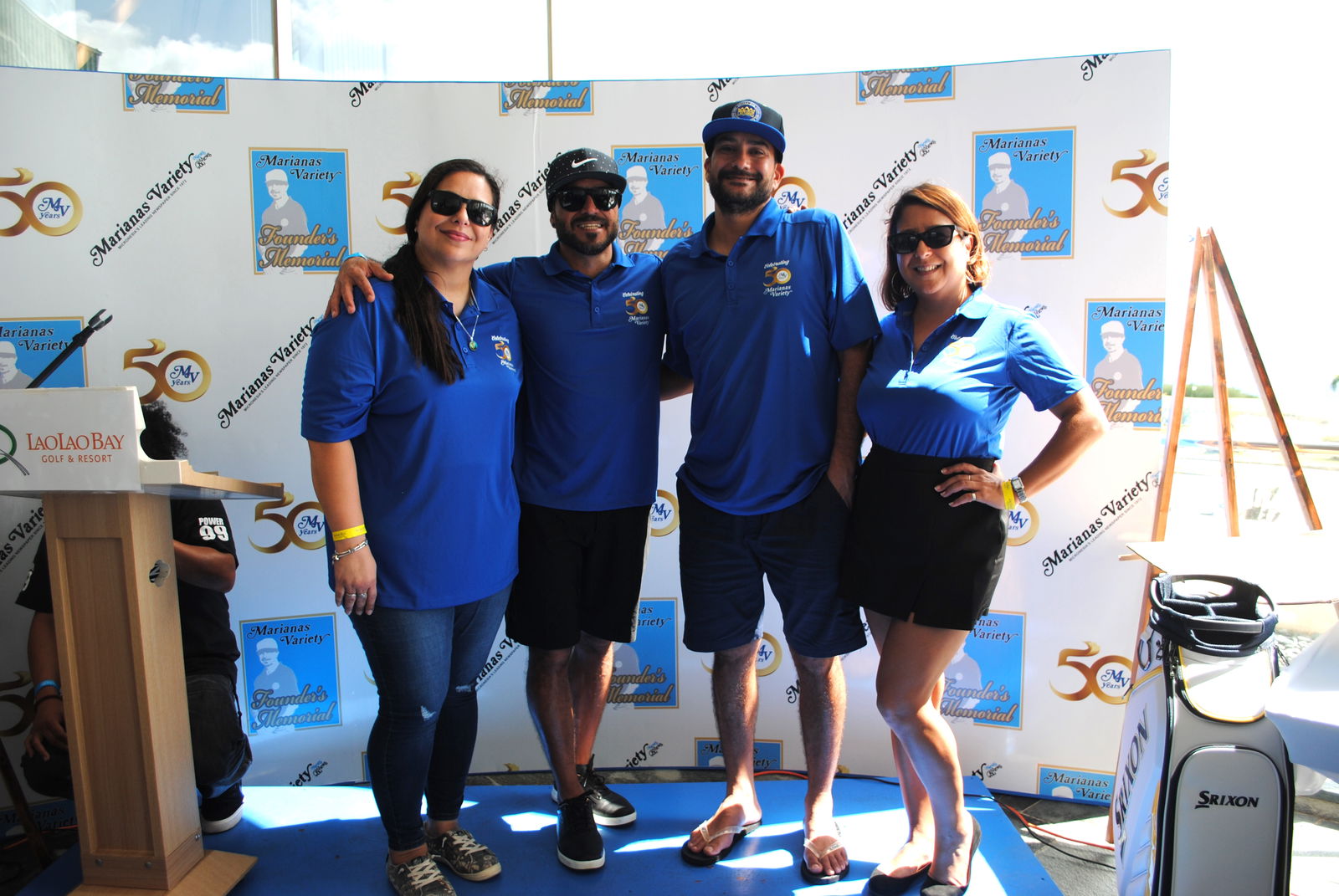 Marianas Variety President Amier C. Younis, 2nd left, with siblings Suaad, Salam and Farah.