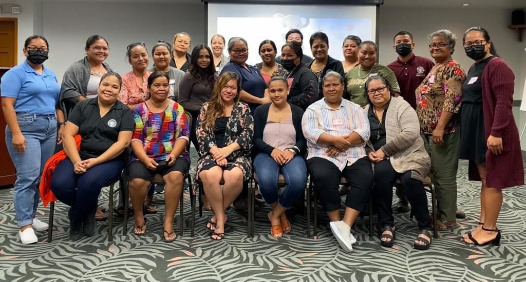 Staff and parent leaders from the Division of Youth Services attend the Youth MHFA training on March 29, 2022.