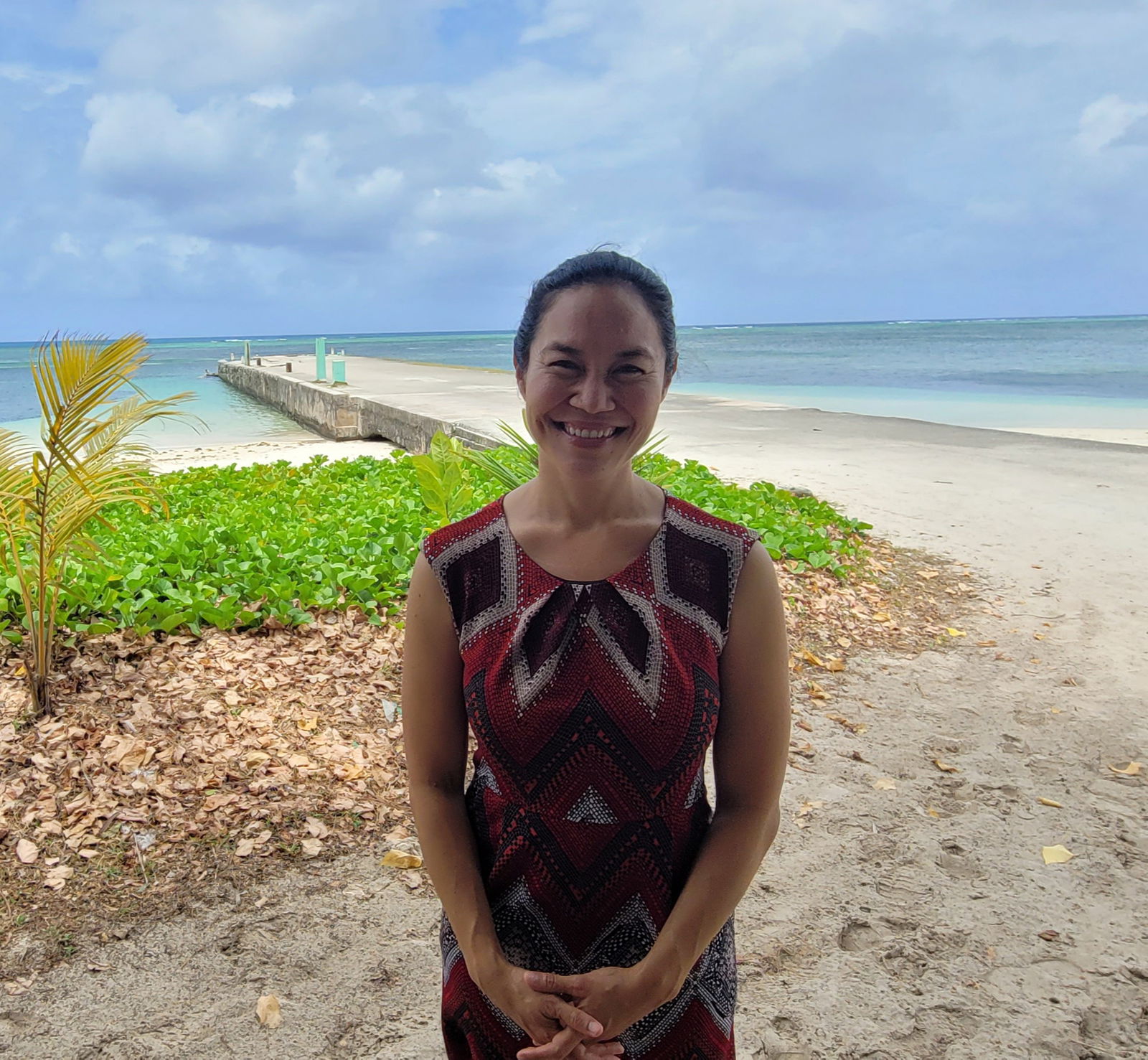 Rep. Tina Sablan poses for a photo at Sugar Dock.