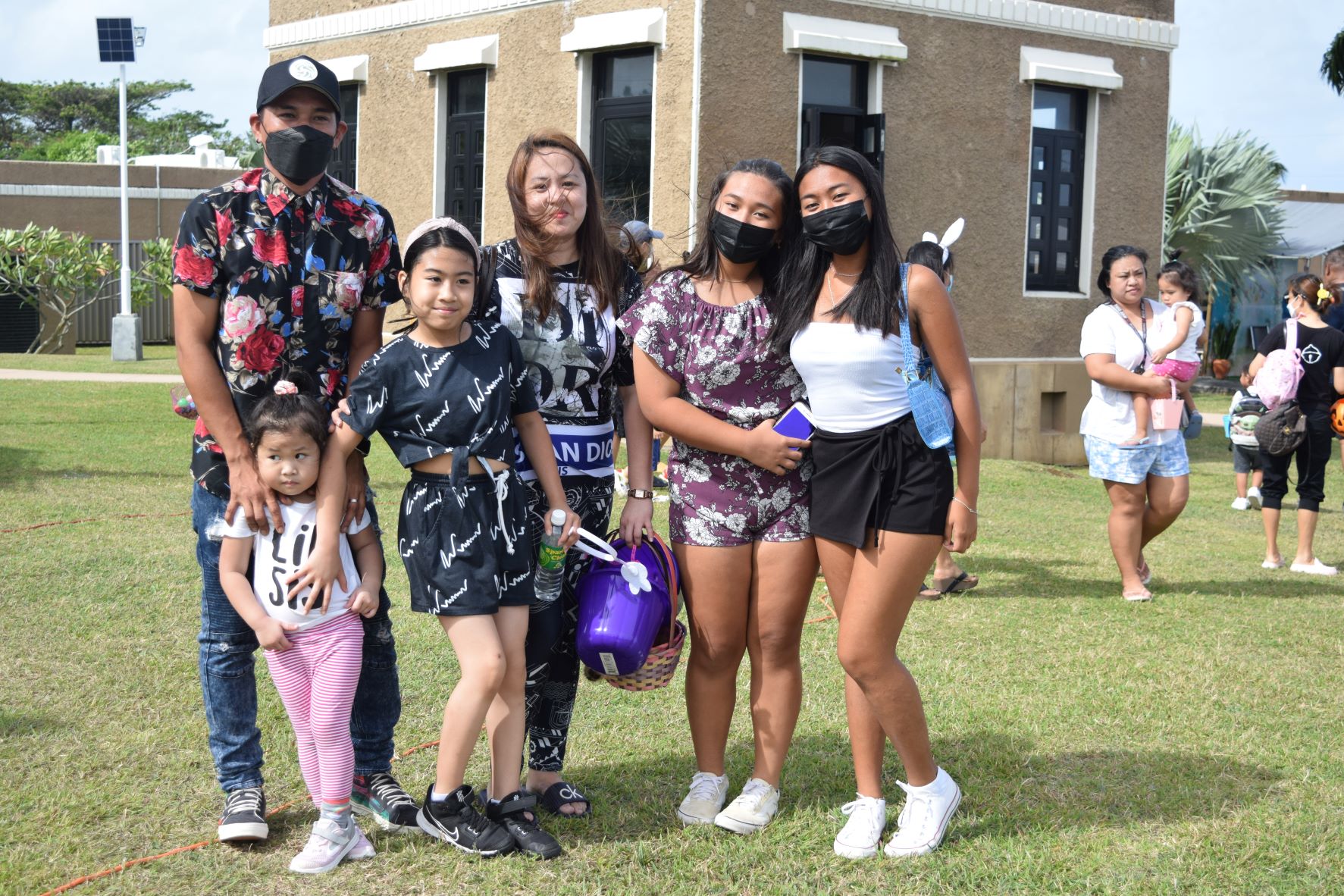 Emerson Claveria with wife Maureen, center, and their children Margaret and Madison, and nieces Eukey and Kylie.