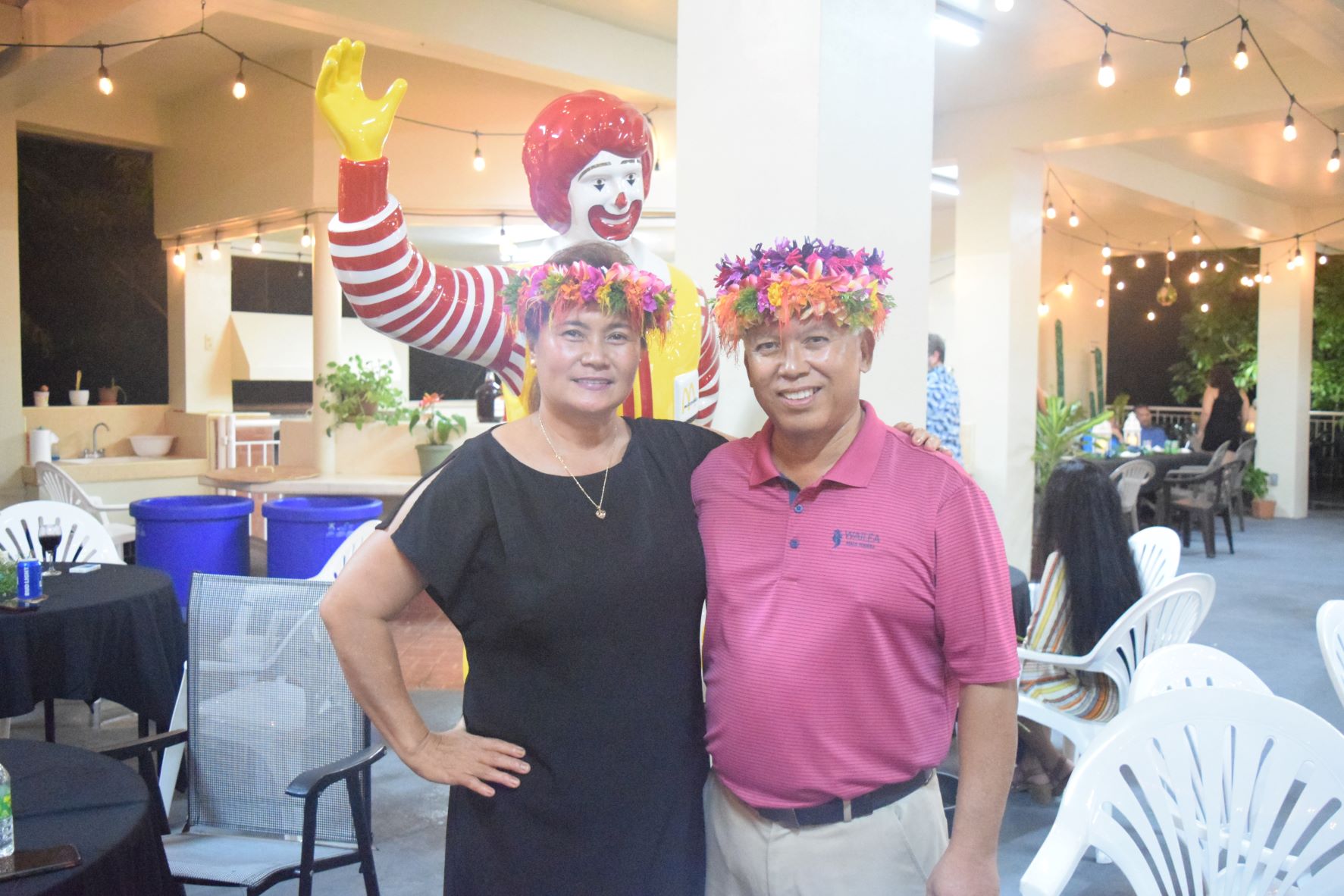 McDonald's Saipan-Guam President Jose Ayuyu Sr. and wife, McDonald's owner/operator Marcia Ayuyu, pose for a photo.